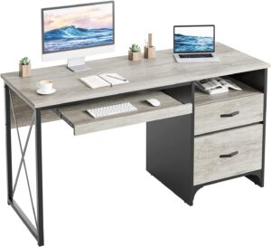 Bestier Industrial Desk with Storage Drawers