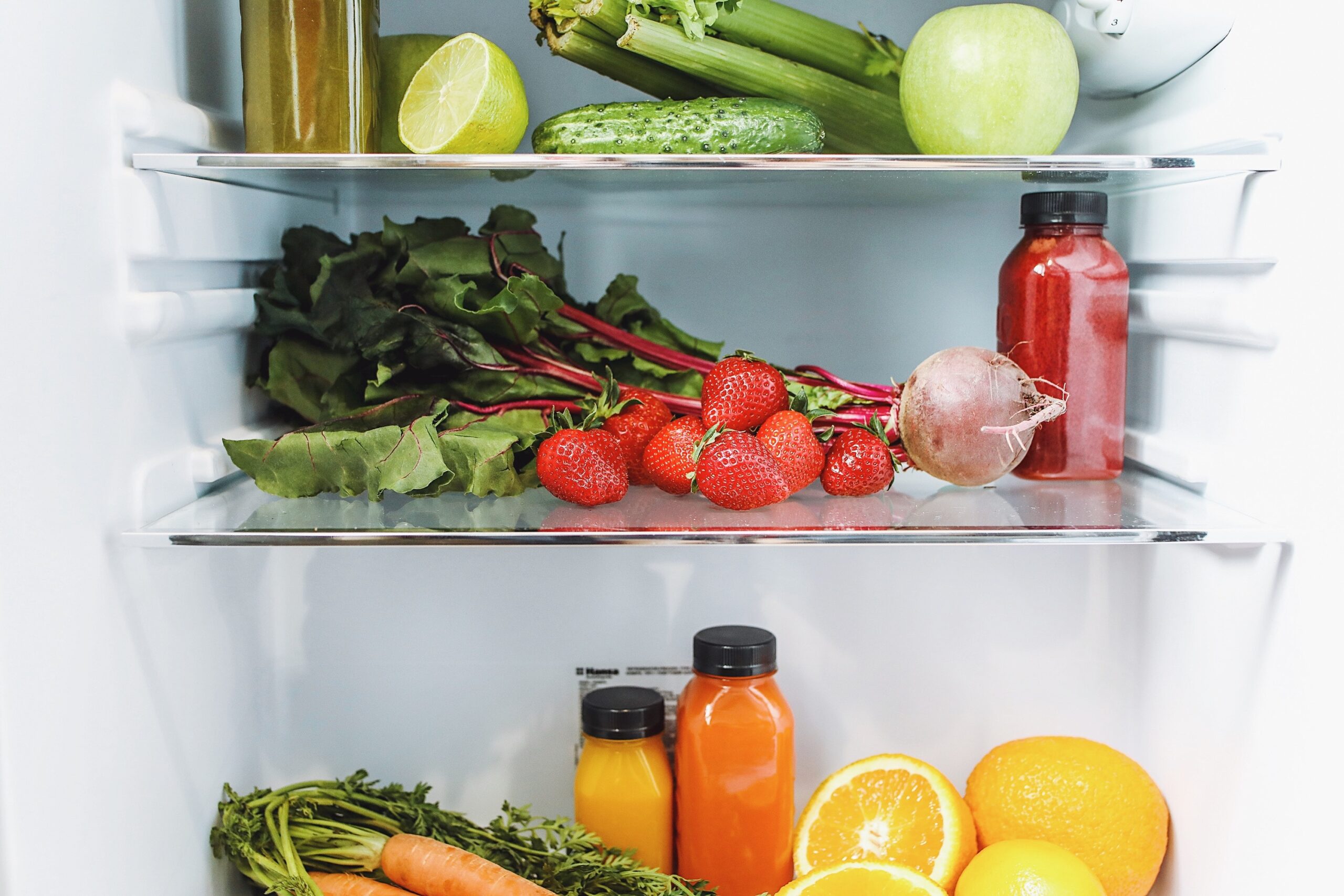fridge with produce
