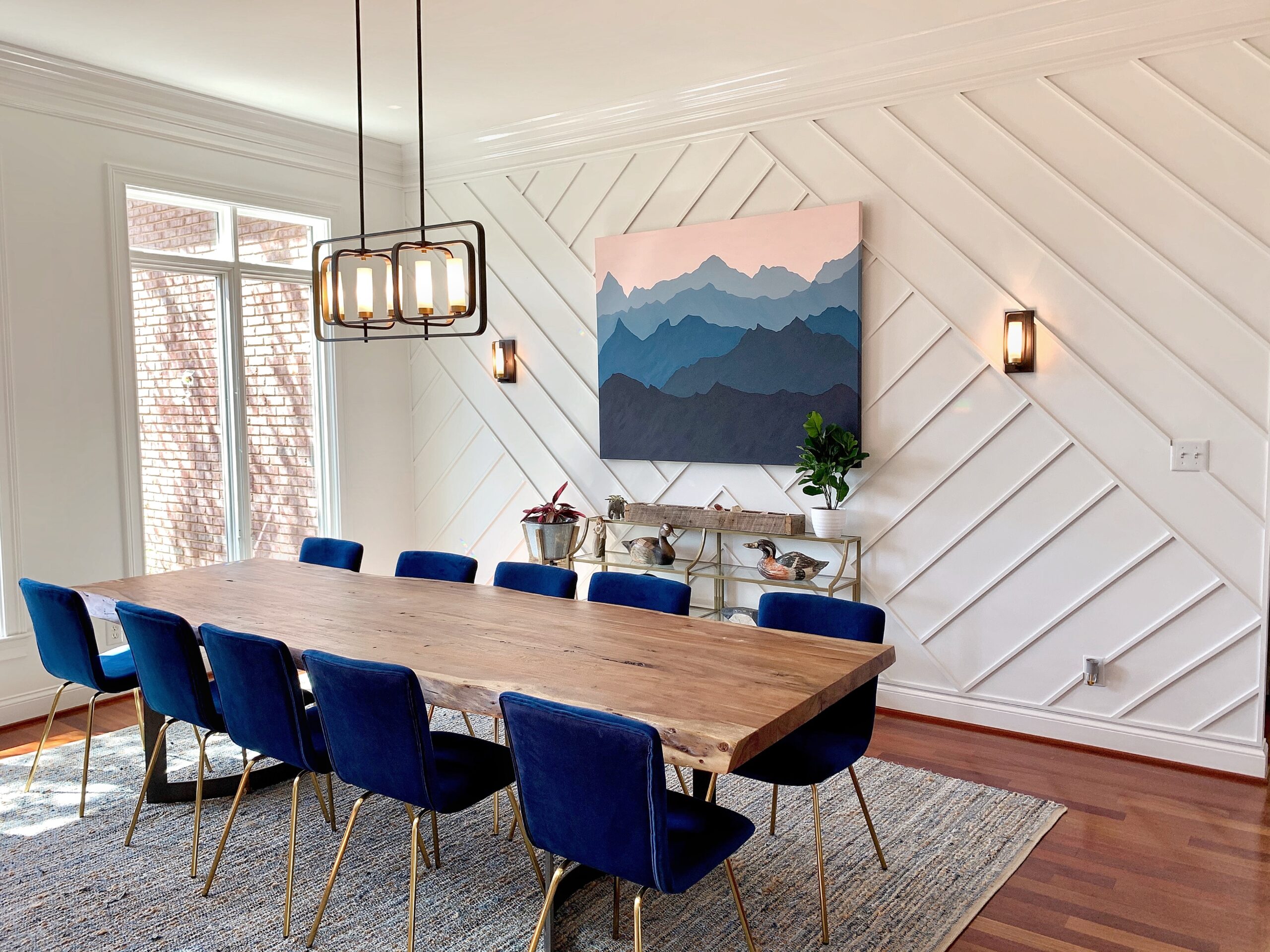 Modern Dining Room Accent Textured Wall Wallpaper
