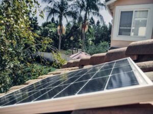 Solar panels on home room