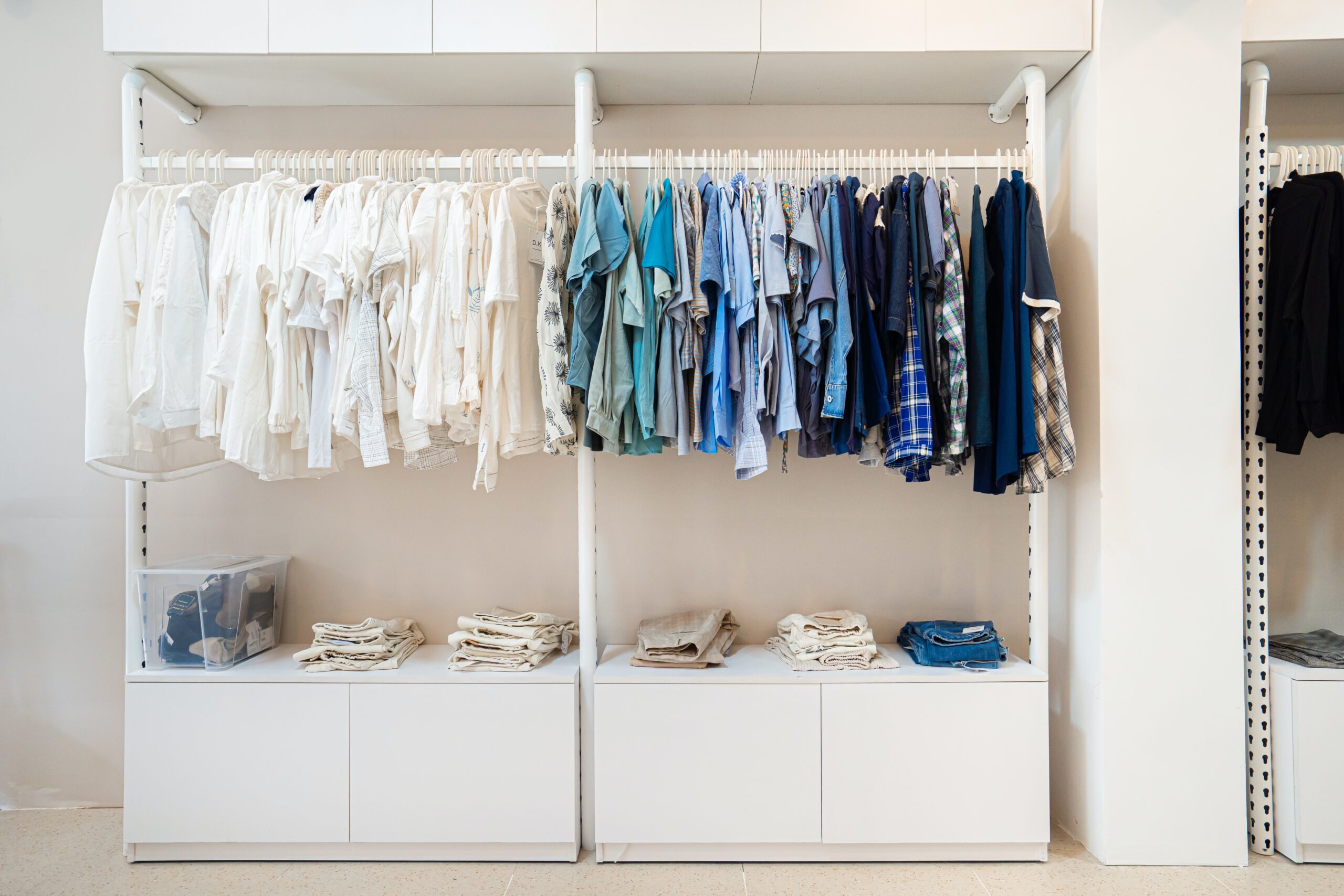 color-coded closet