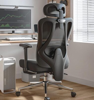 SICHY AGE Black Desk Chair Ergonomic Chair with Headrest Home Office Chair  Computer Chair Desk Chair Adjustable Headrest Lumbar Support Heavy Duty