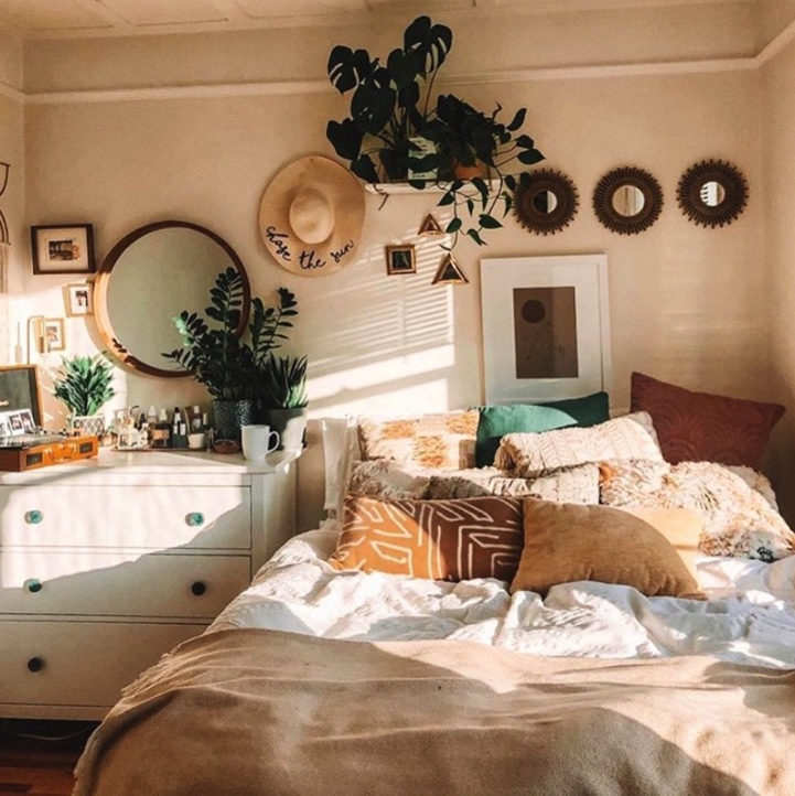 A bohemian bedroom design
