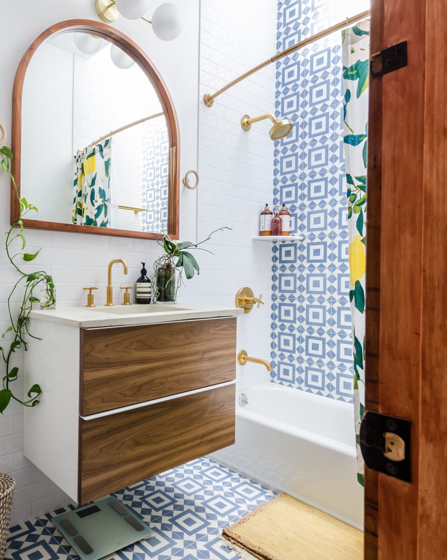  Bamboo Bath Mat Bathroom Rugs Floor Wood Shower Bathtub  Waterproof Non Slip Natural Accessories 16x24 Inch Easy to Clean, 2 pcs :  Home & Kitchen