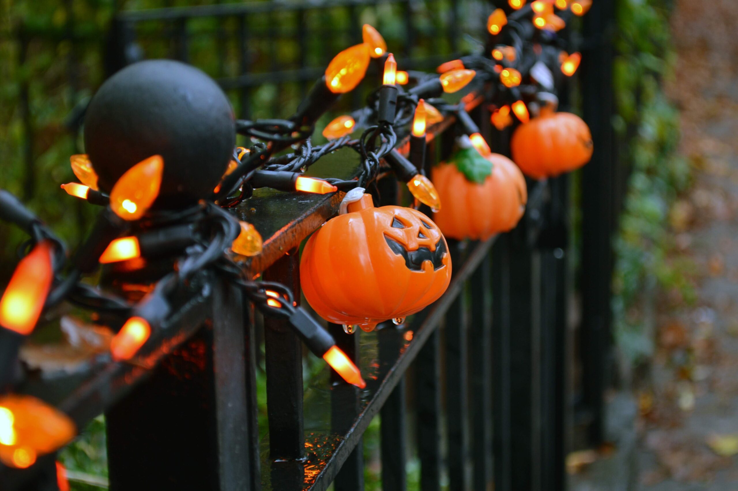 Dark Orange for deep autumn color palettes for fall. Pictured: Orange Halloween Pumpkin decorations.