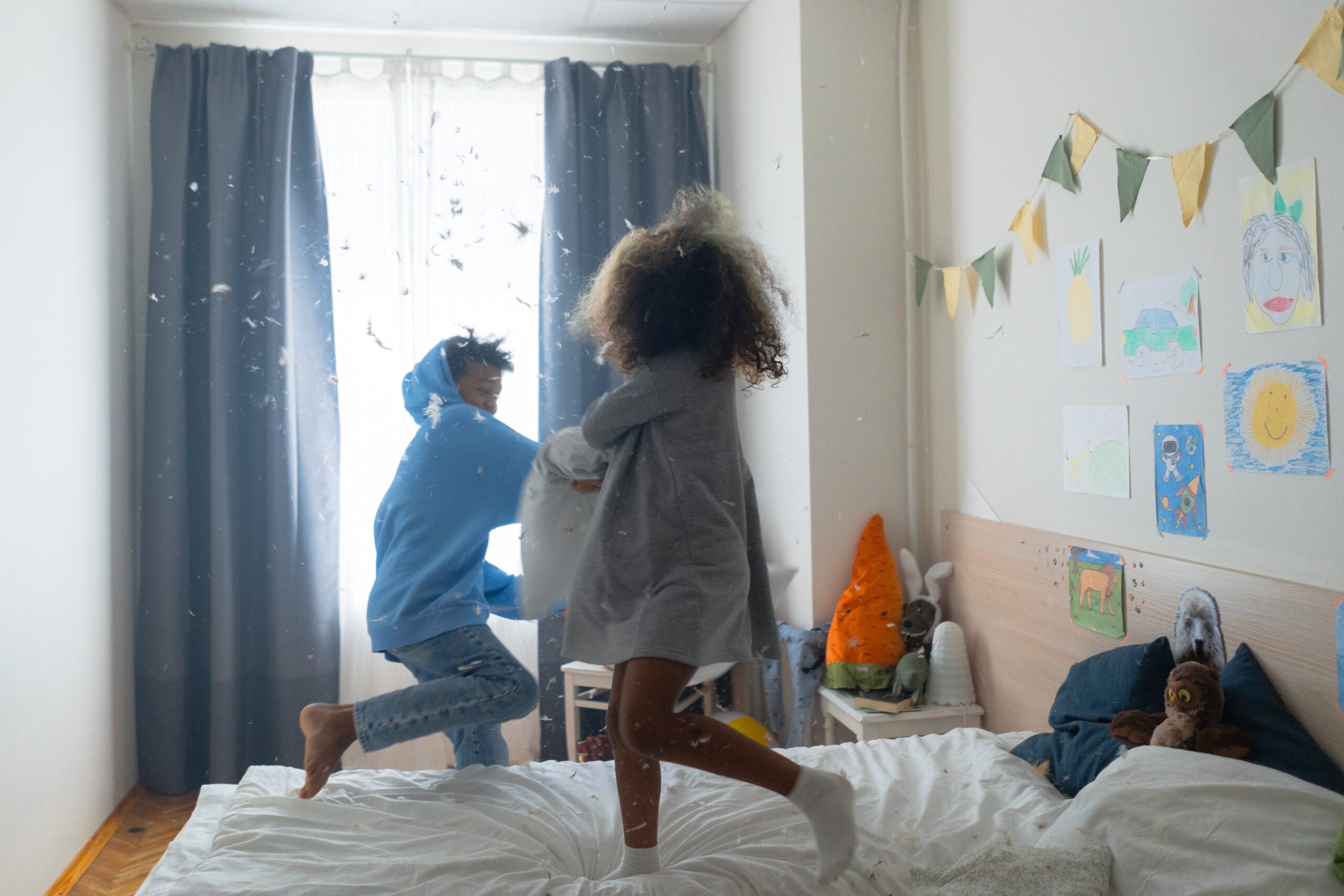 children playing in their room