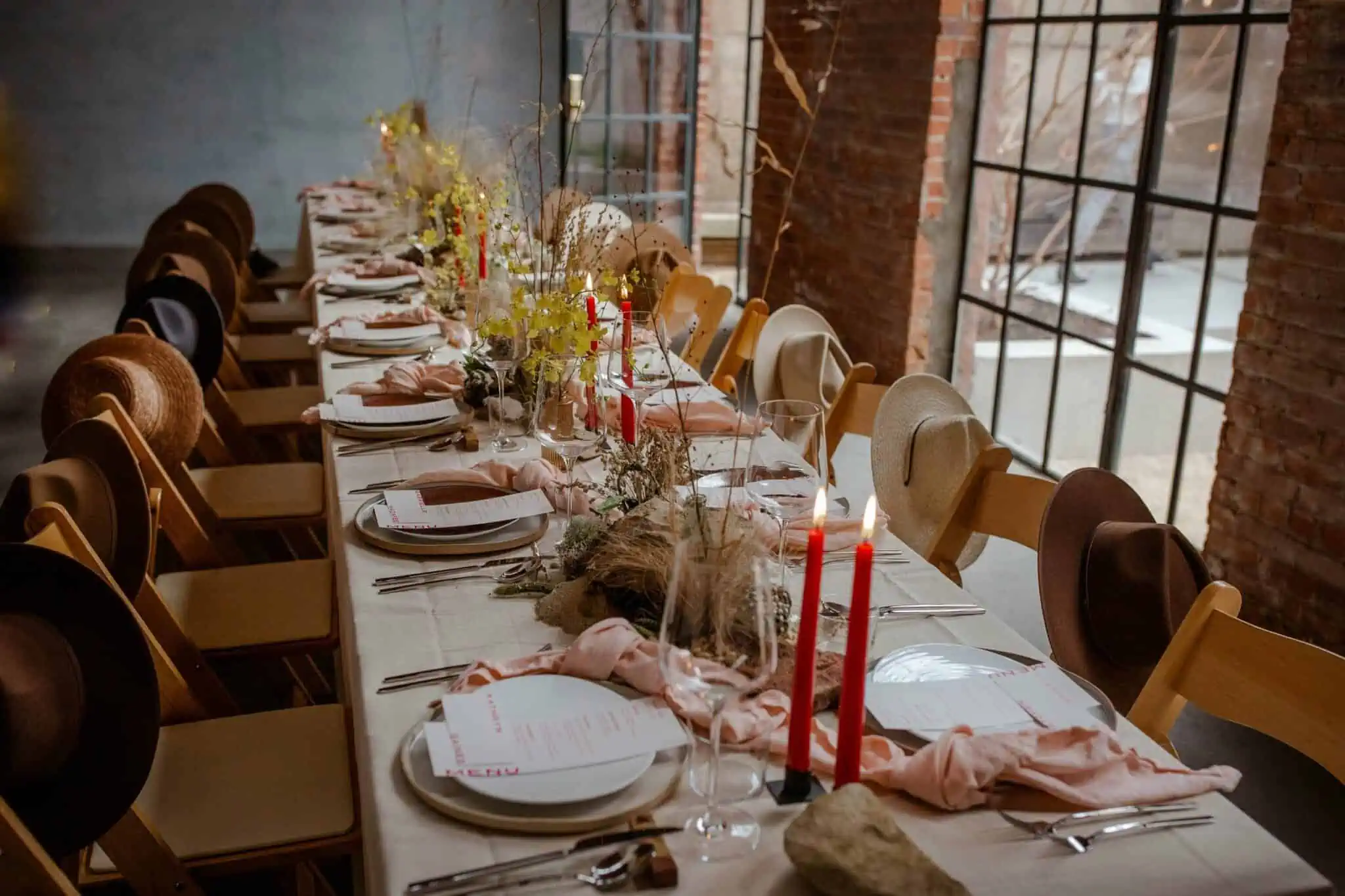 A seasonal tablescape designed by Kate Pauley
