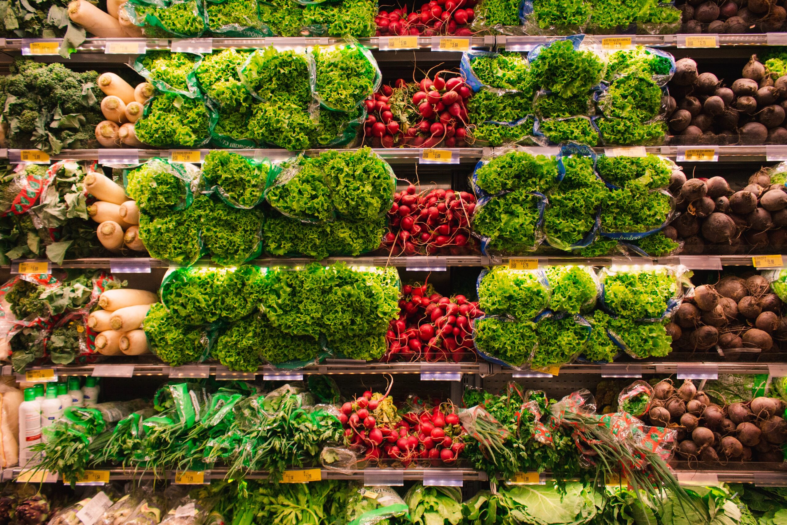 Instacart sign-up is simple and only takes a few minutes. After that, happy virtual shopping! Pictured: The vegetable isle of a grocery store.