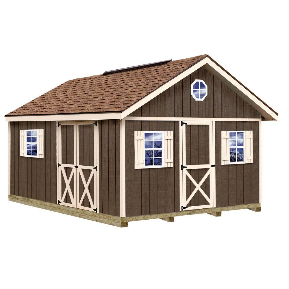 This wood shed from Walmart can be transformed into a cozy tiny home. Pictured: A Walmart shed.