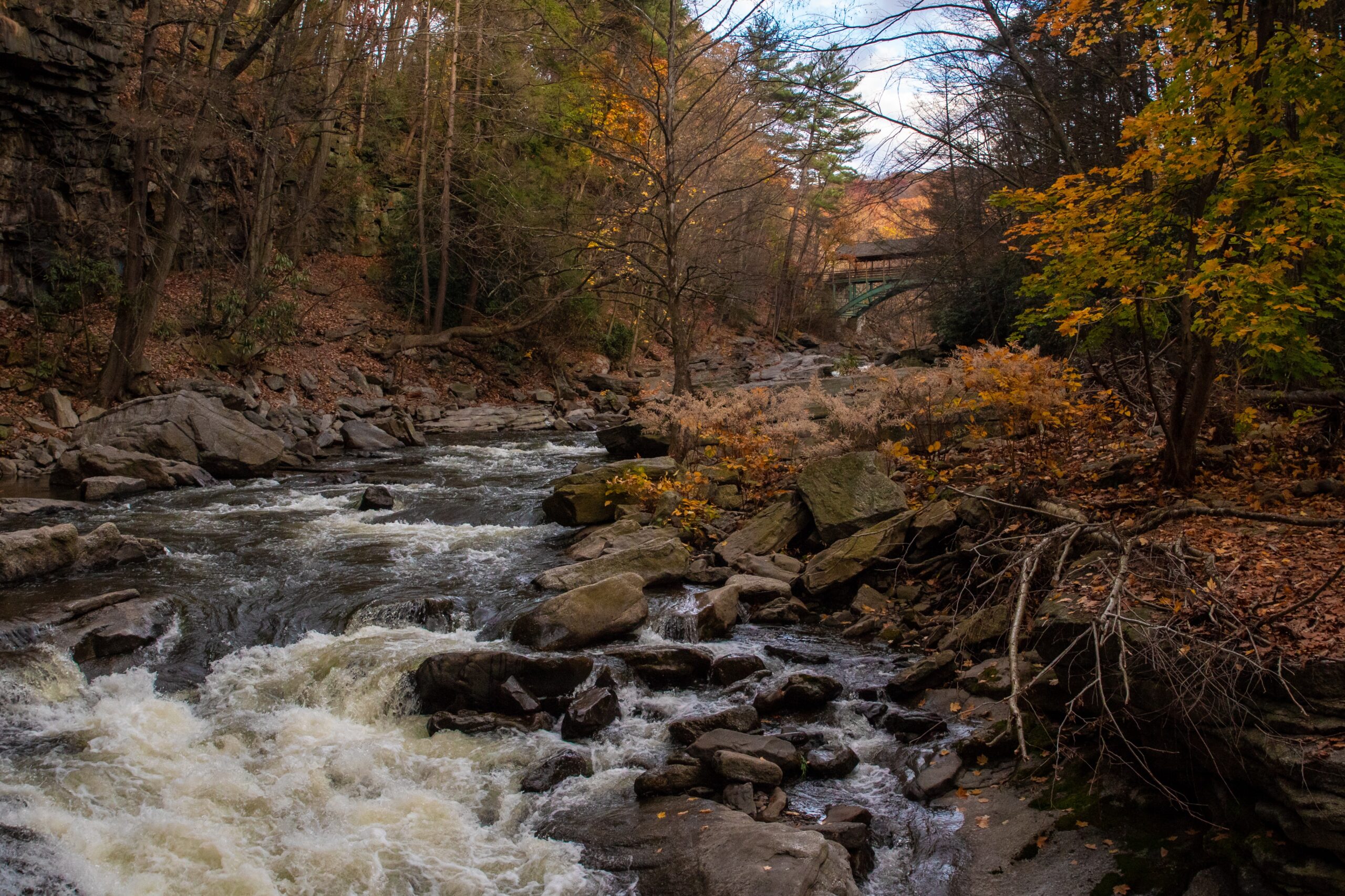 Scranton is one of the best places in Pennsylvania for lovers of outdoor recreational activities. Pictured: A waterfall in Scranton.