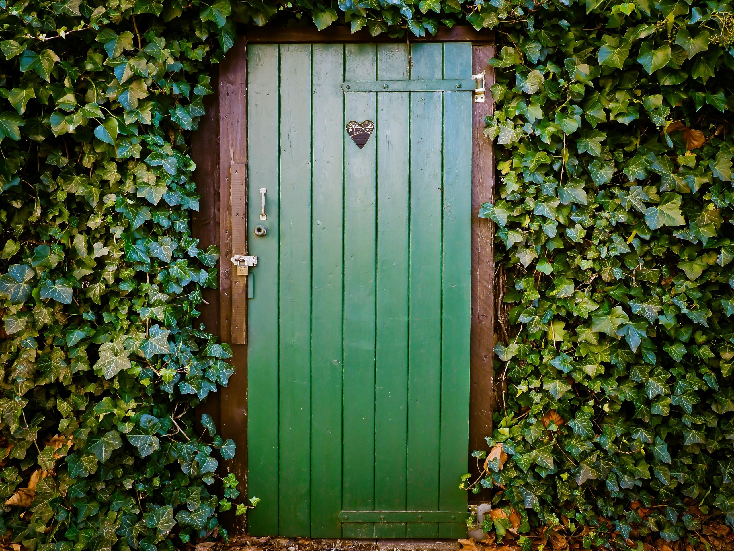 green front door