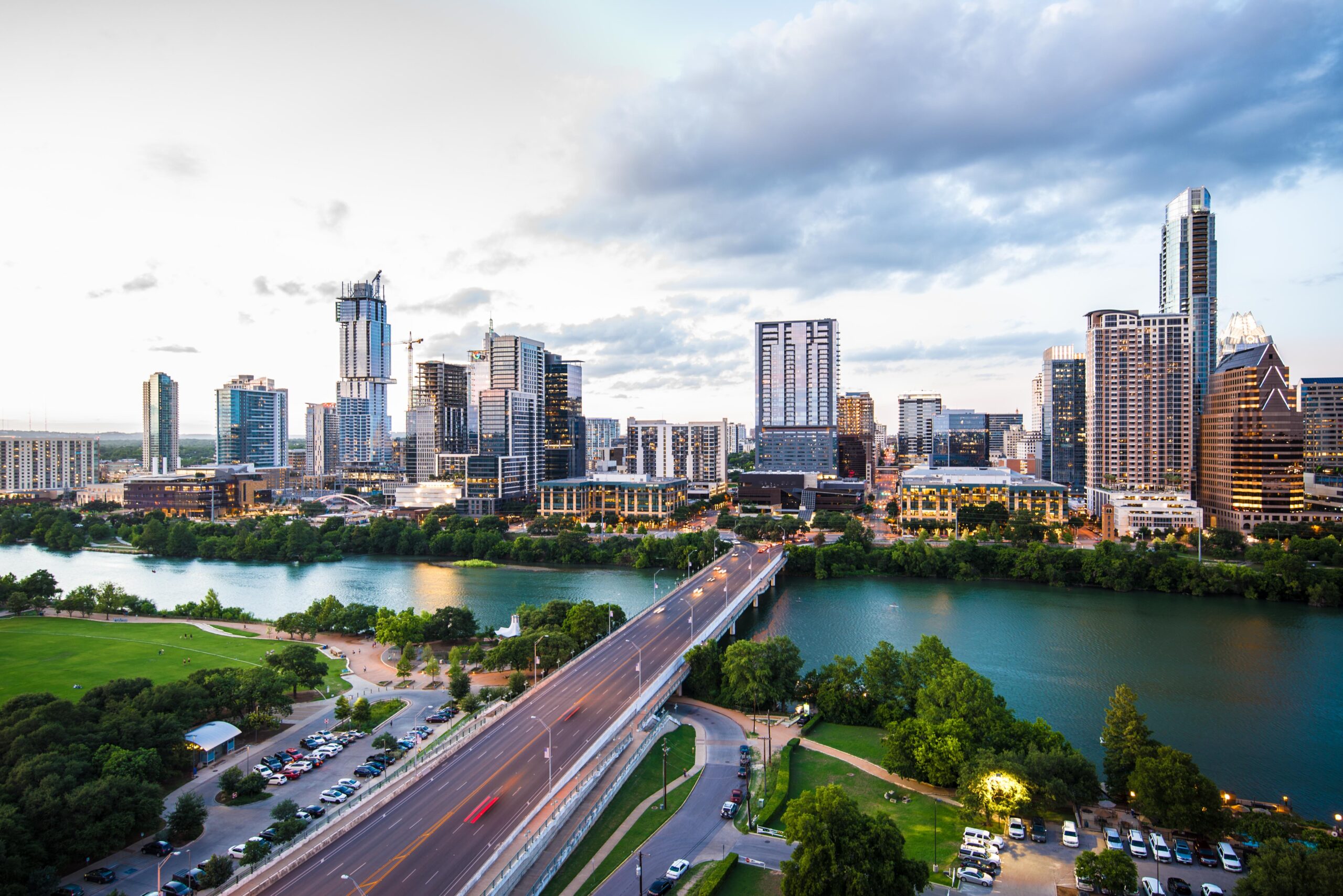 Ranked as the number one city in texas, Austin is one of the best places to live for those wanting a laid-back suburban type of life. Pictured: An aerial view of Austin, Texas.