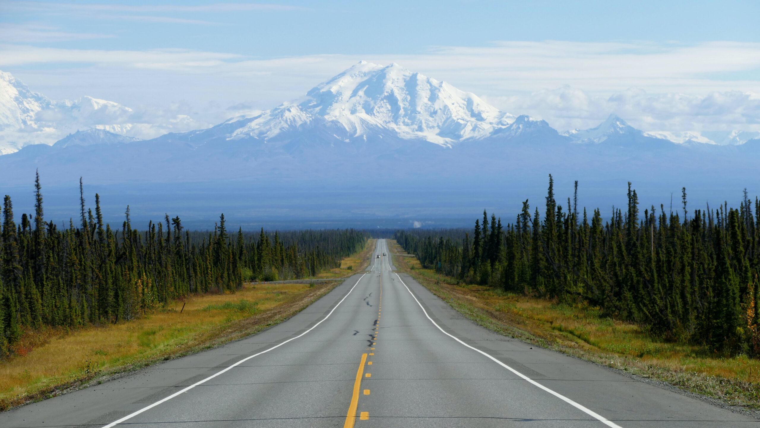 Badger is one of the best place to live in Alaska for those looking to live right outside of the city in a smaller area. Pictured: A road in Badger. Alaska.