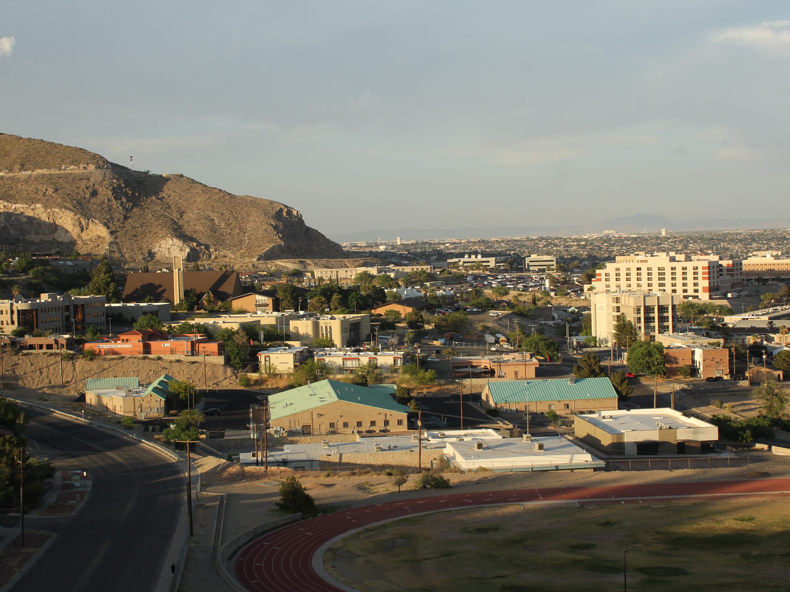 For families interested in cowboy and southern culture and the great outdoors, El Paso is one of the best places to live in Texas. Pictured: An aerial view of El Paso in Texas.