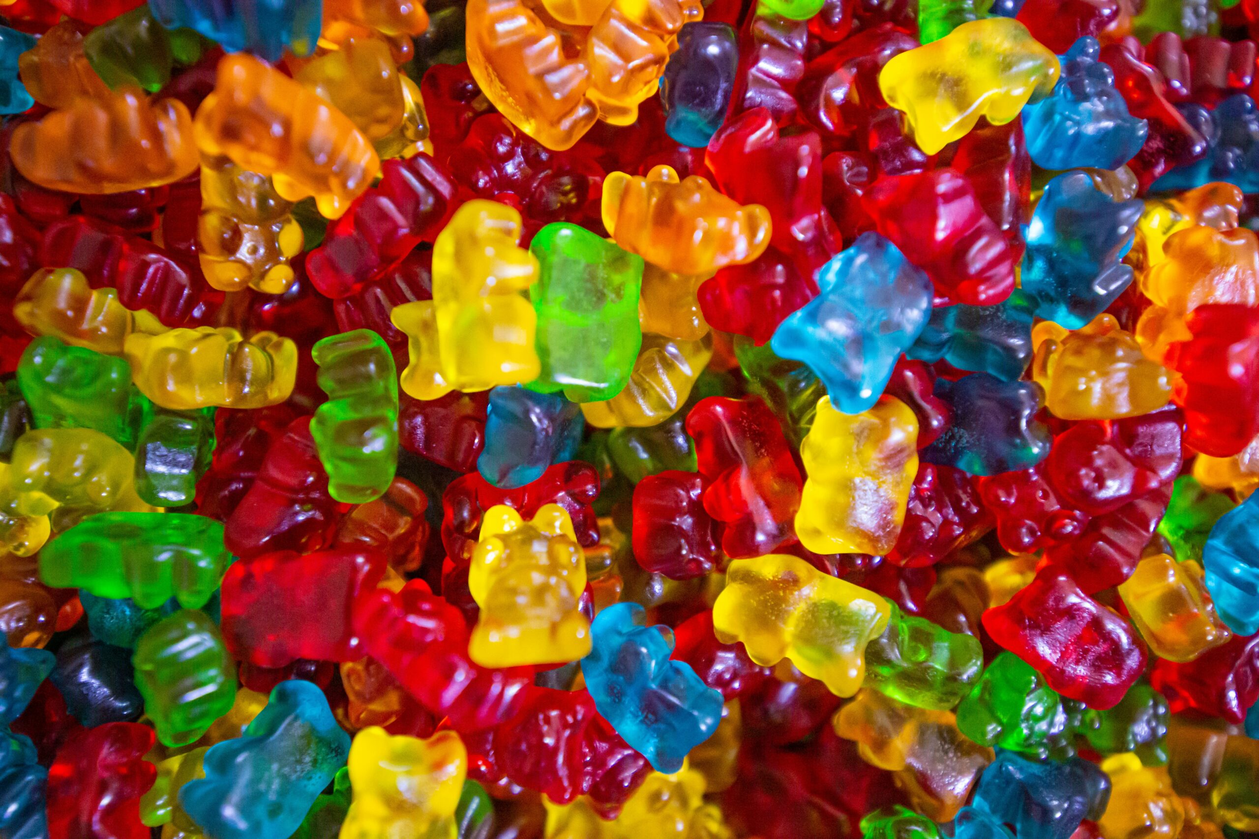 The Valentine's Day Candy Salad is so easy to make and inexpensive. Pictured: Gummy bears