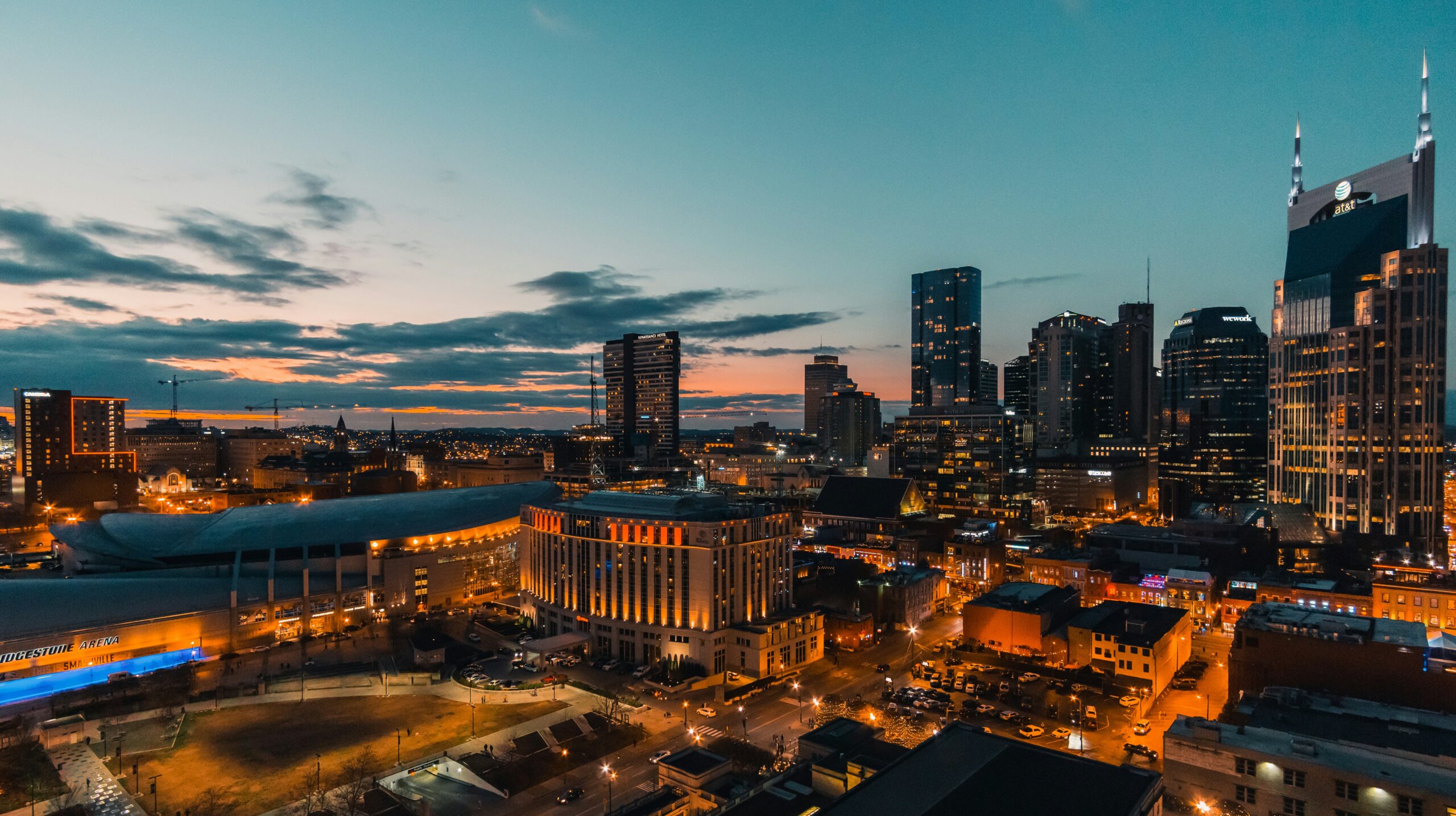 Nashville is one of the best places to live in Tennessee for country music fans, large city lovers and those who like nightlife, culture and the arts. Pictured: The Nashville, TN skyline.