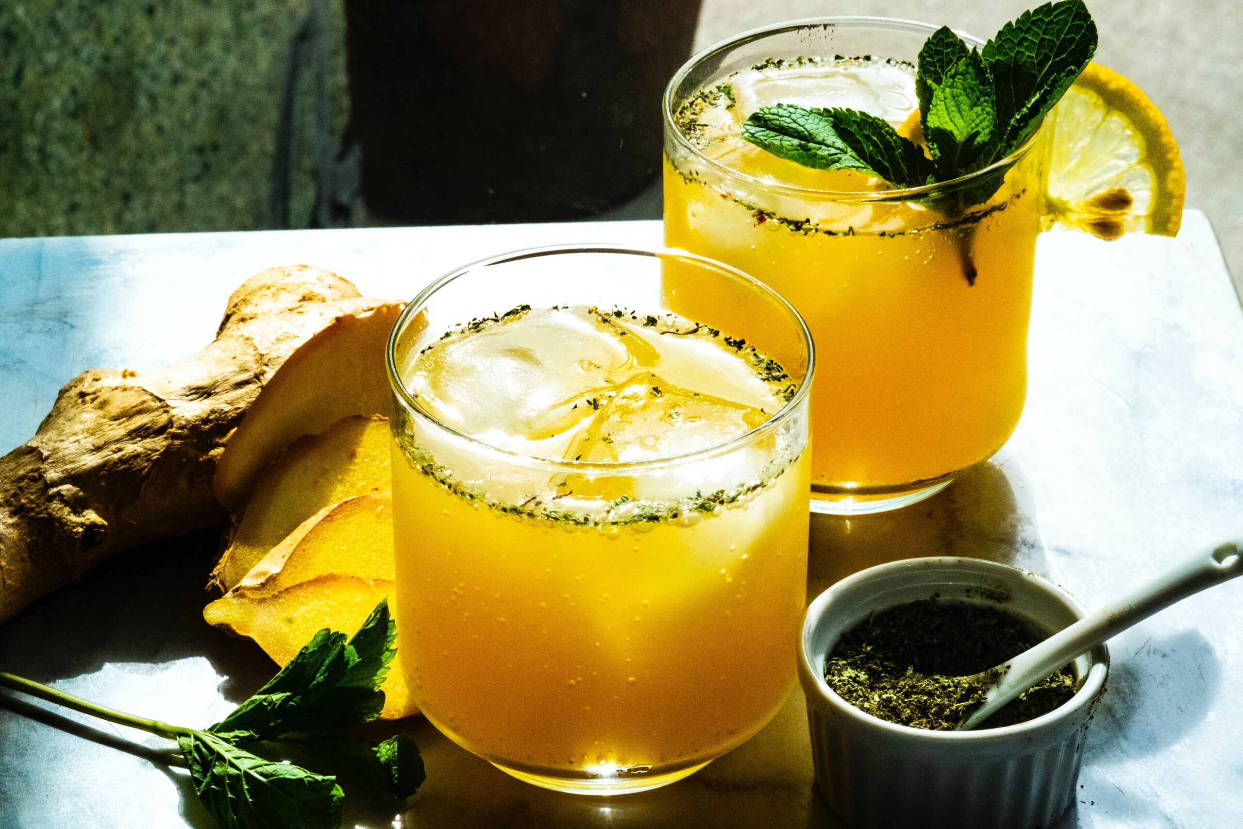 Try the pineapple ginger beer mocktail for a fruity and refreshing taste. Pictured: A fruity ginger beer drink