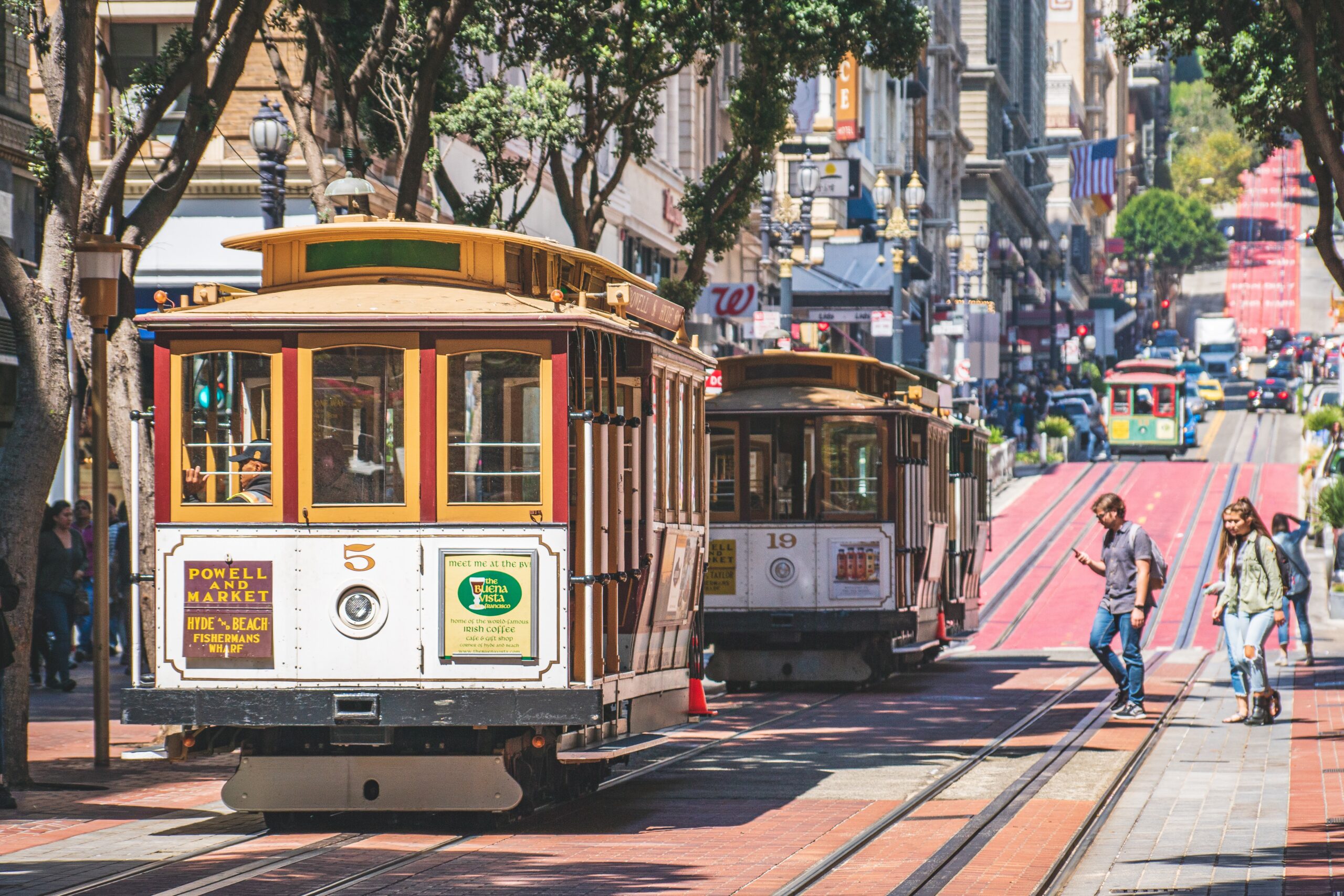 As one of the most expensive cities in the U.S., San Francisco is known for cable cars, architecture and the Golden Gate Bridge. Pictured: A street view of San Francisco, California.