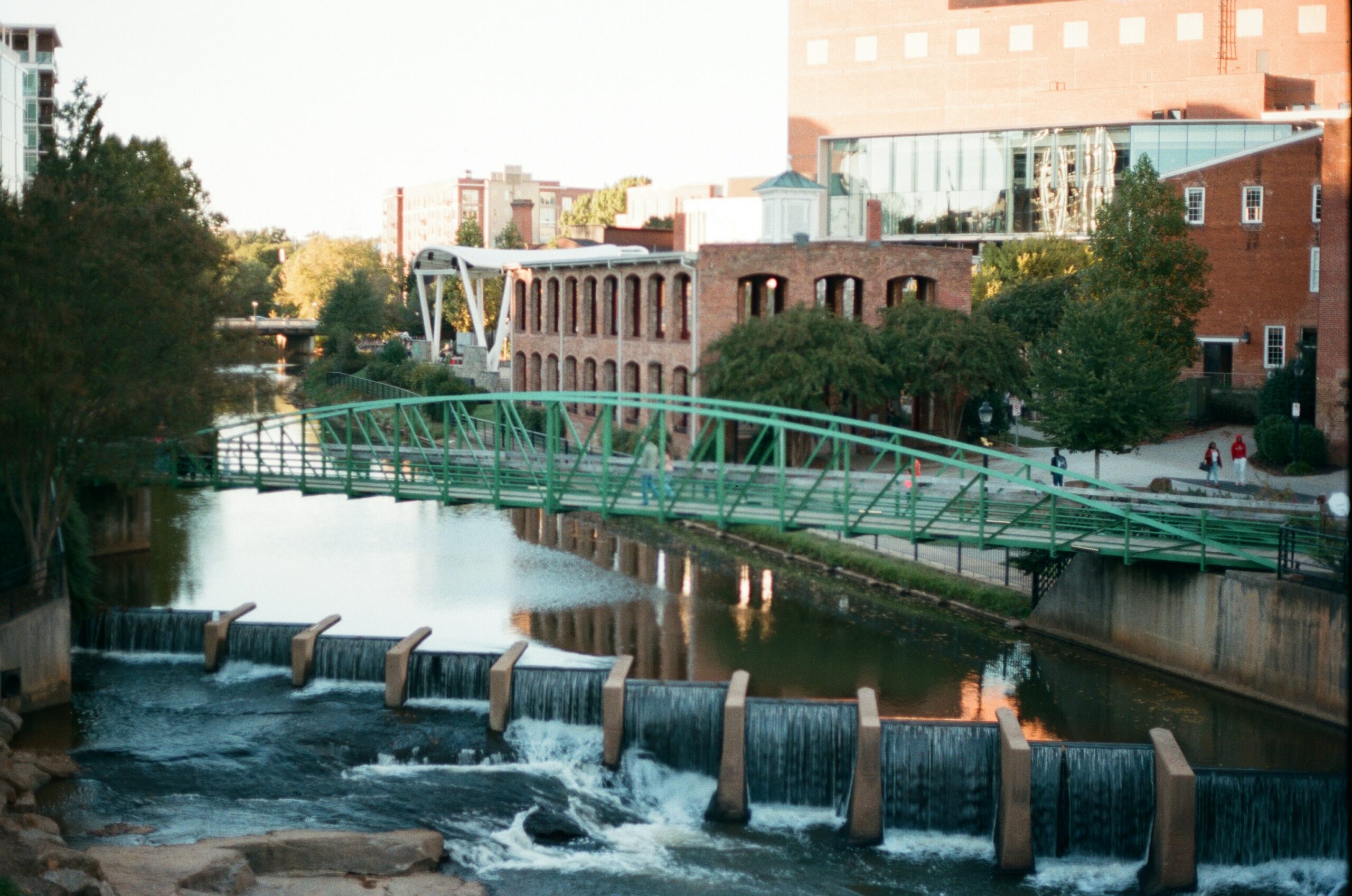 Greenville is one of the best places to live in South Carolina for those wanting to be close to the mountains and upstate area. Pictured: A view of Downtown Greenville