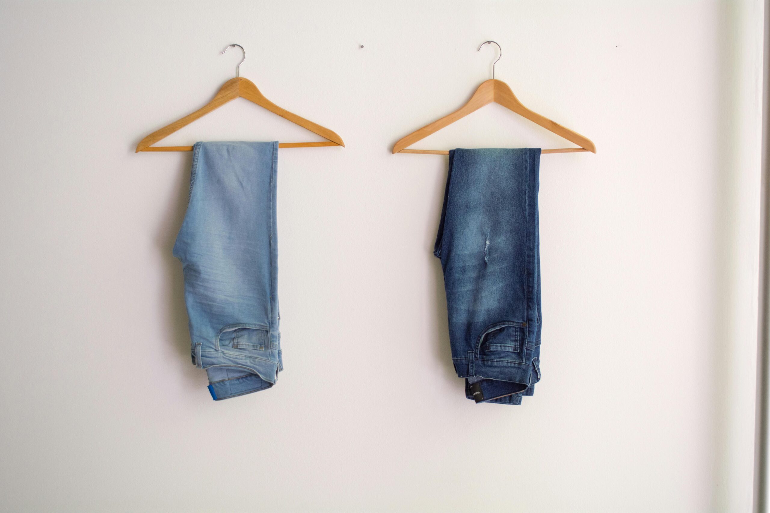 Jeans hanging