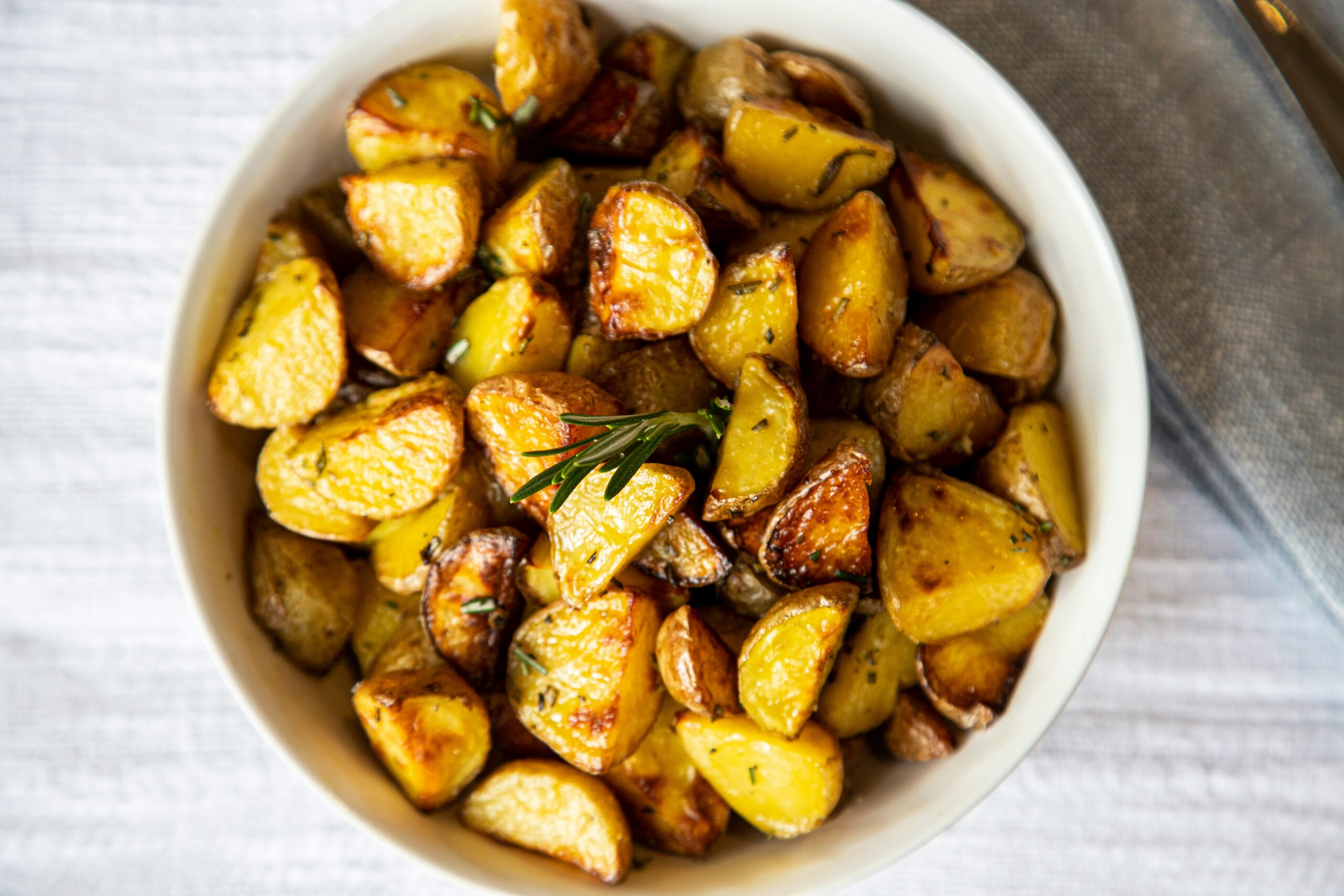 For a Valentine's Day dinner idea, check out these sides that pair well with steak. Pictured: Roasted potatoes