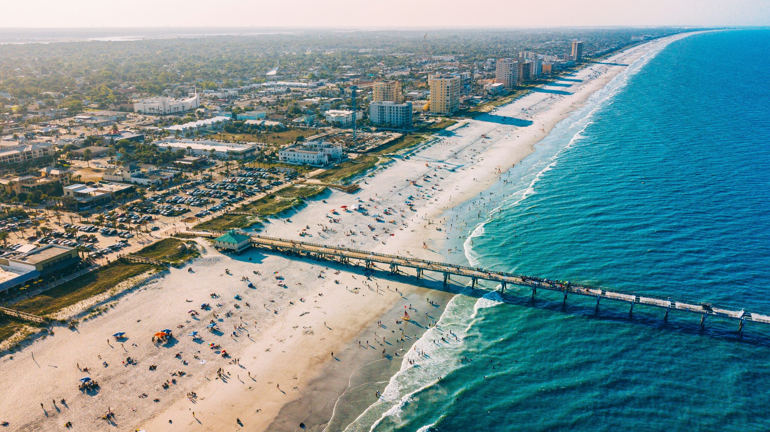 Jacksonville is Florida's largest city and one of the best places to live for families and young professionals. Pictured: Jacksonville Beach