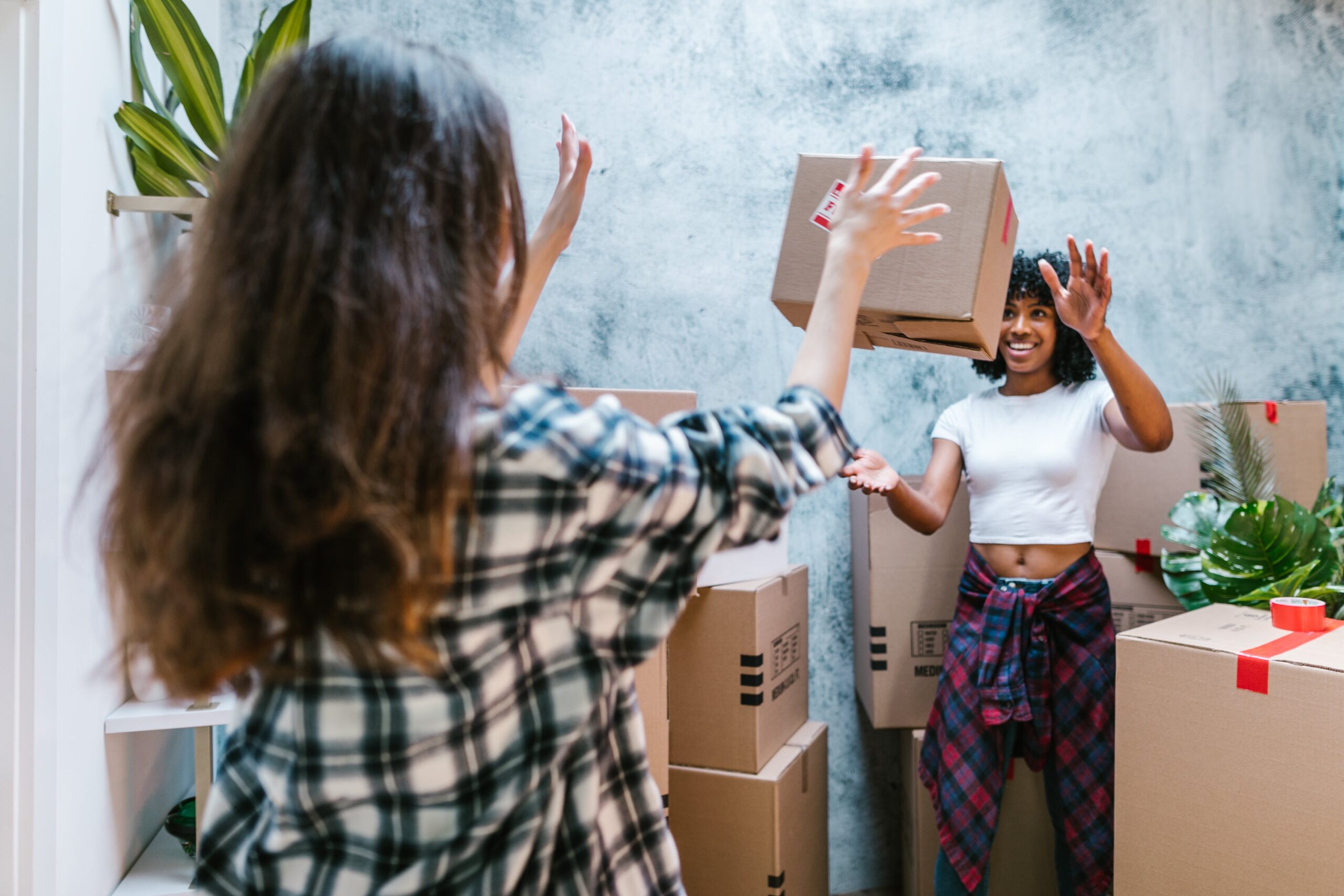 woman moving into new home