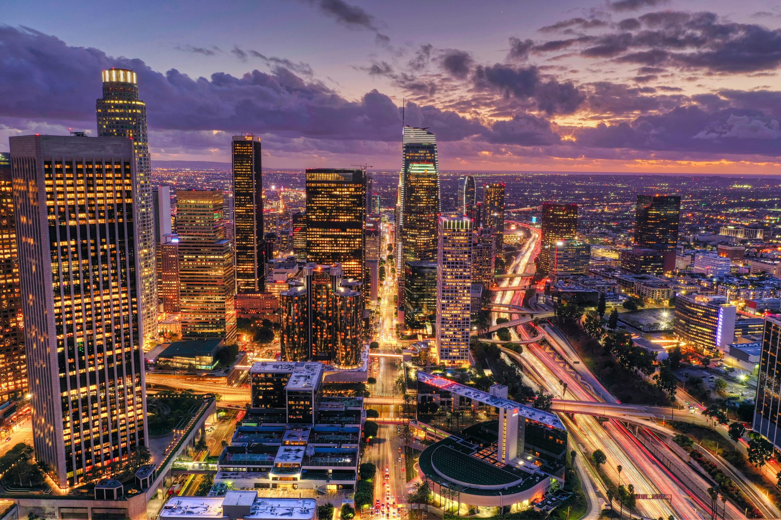 Los Angeles is the second largest city in the United States and one of the best places to live in California. Pictured: A sky view of Los Angeles