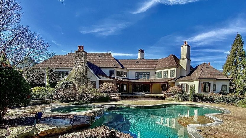 If you're wondering where The Rock currently lives, he has multiple massive properties in Georgia. Pictured: The Rock's Atlanta home
