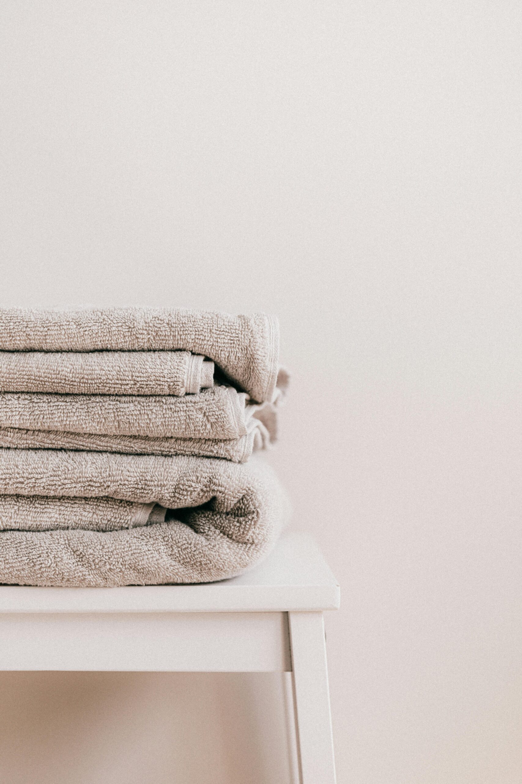 Greige towels