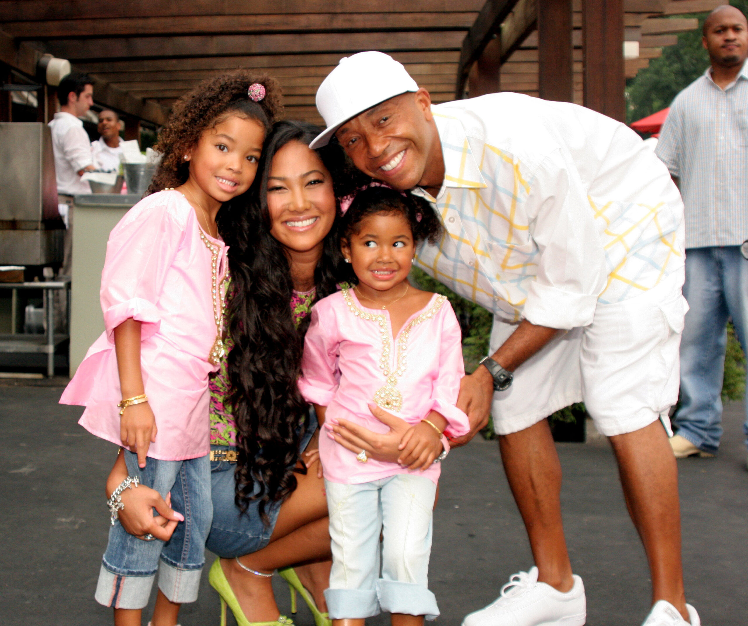 Where Does Russell Simmons Live? pictured: Russell Simmons, Kimora Lee and their daughters