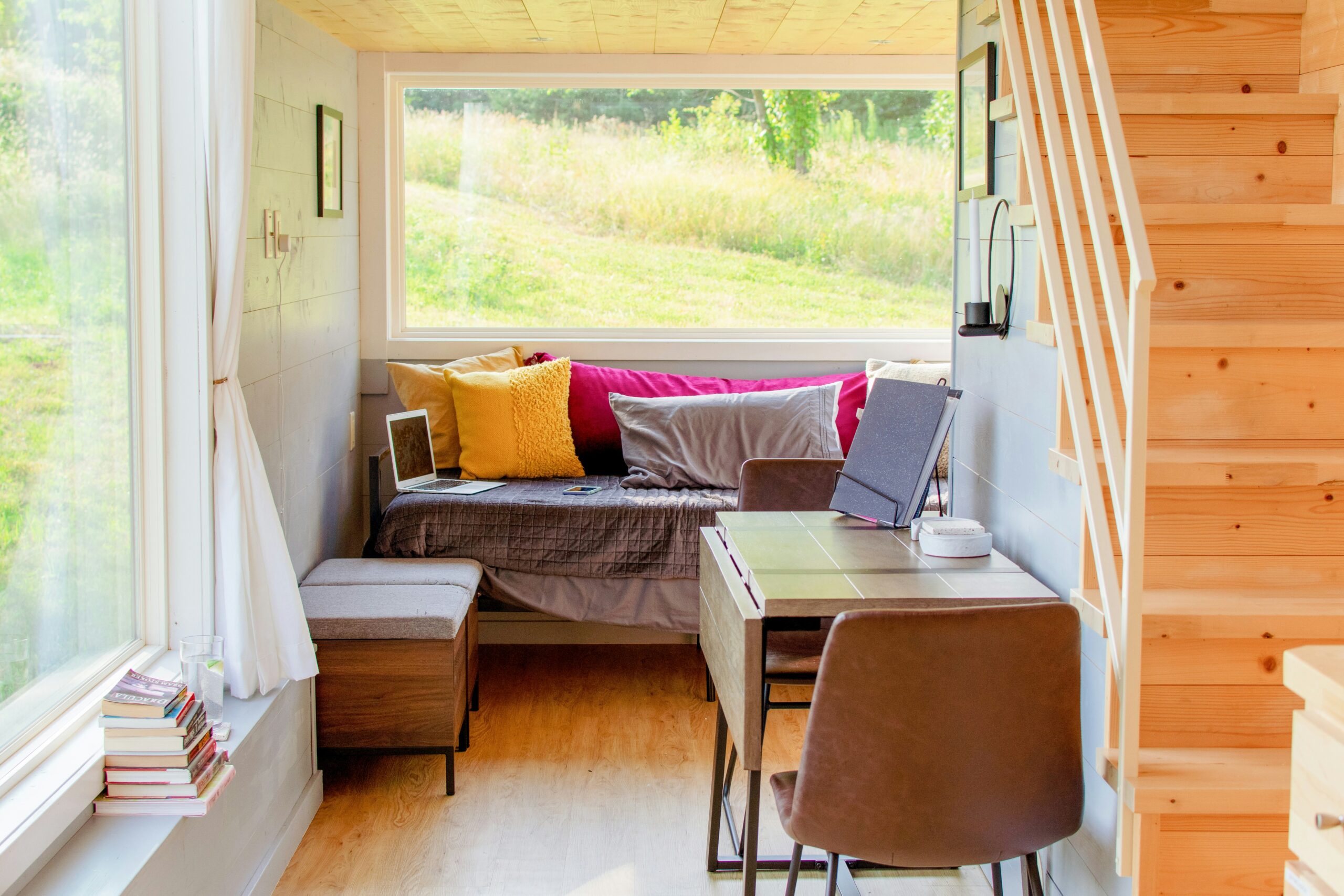 Are Amazon Tiny House Kits worth it? Here are the benefits of a tiny home. Pictured: The inside of a tiny house