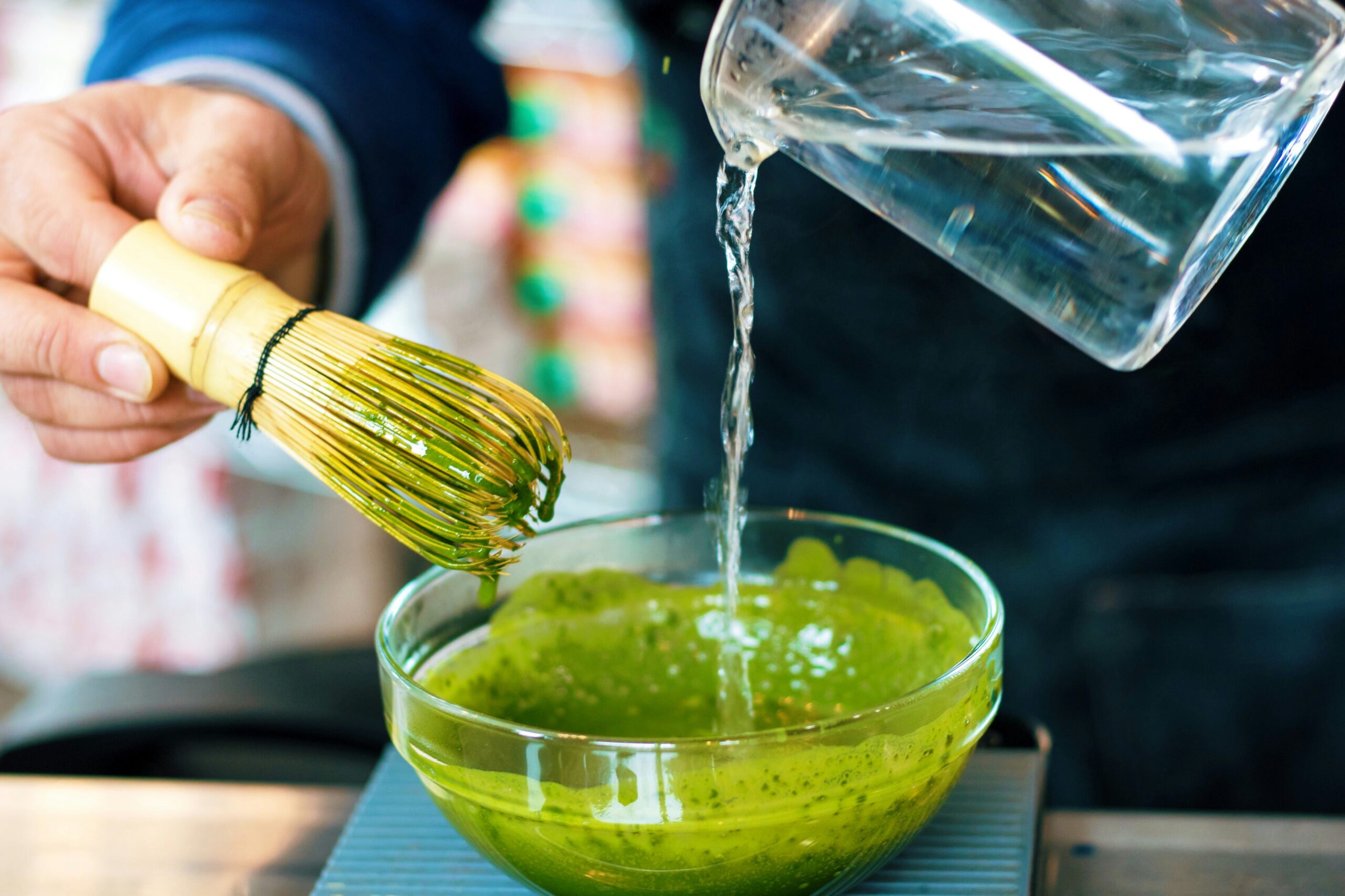 This matcha latte recipe is simple to make and sweet and delicious. Pictured: matcha