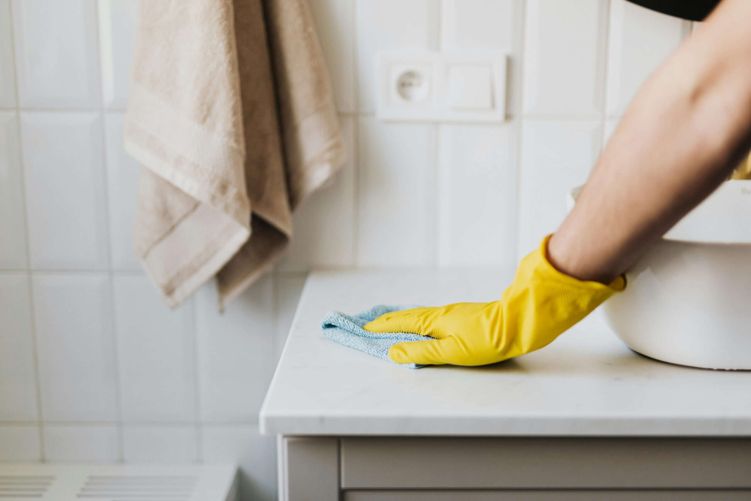 cleaning kitchen