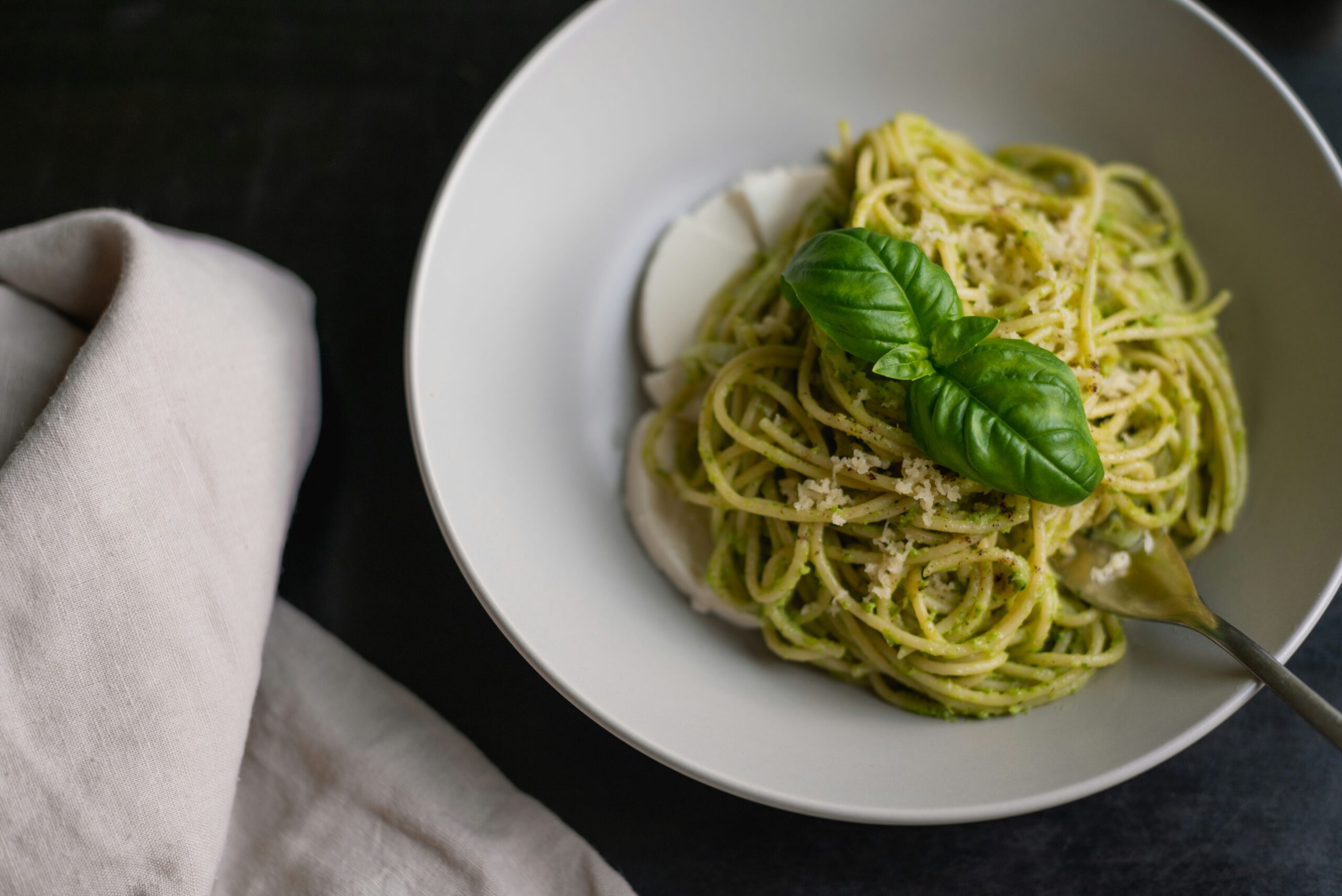 Zucchini pasta is a light and easy dinner idea that the whole family will love. Pictured: Zucchini pasta