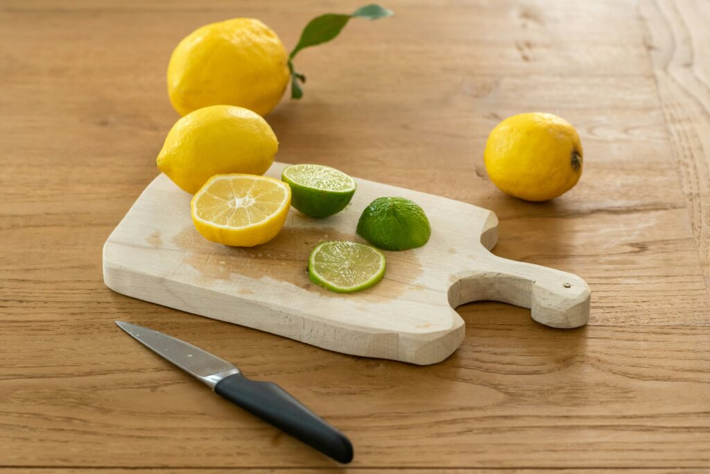 Lemon Juice Substitute pictured: lemons and limes on cutting board