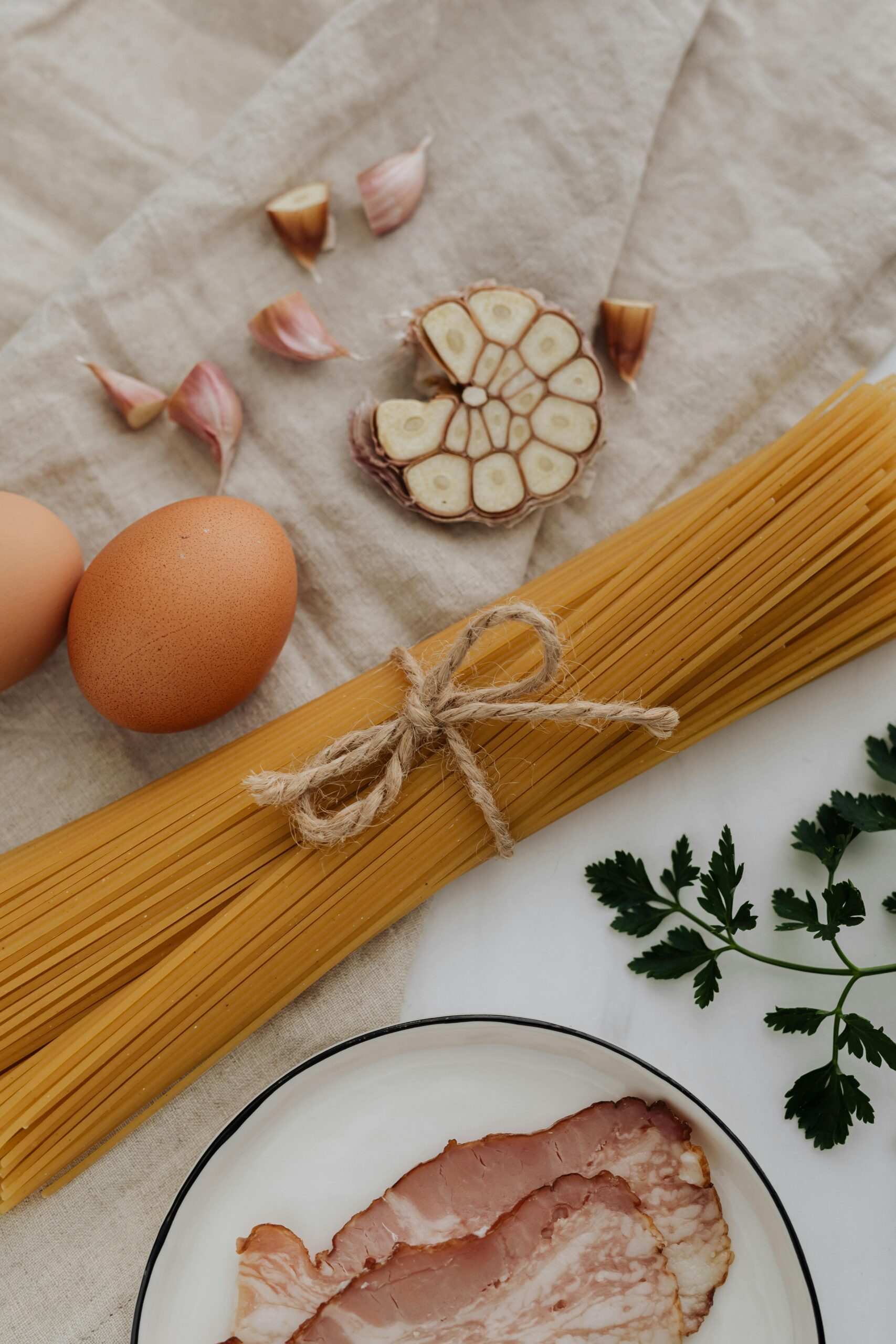 Pasta and garlic