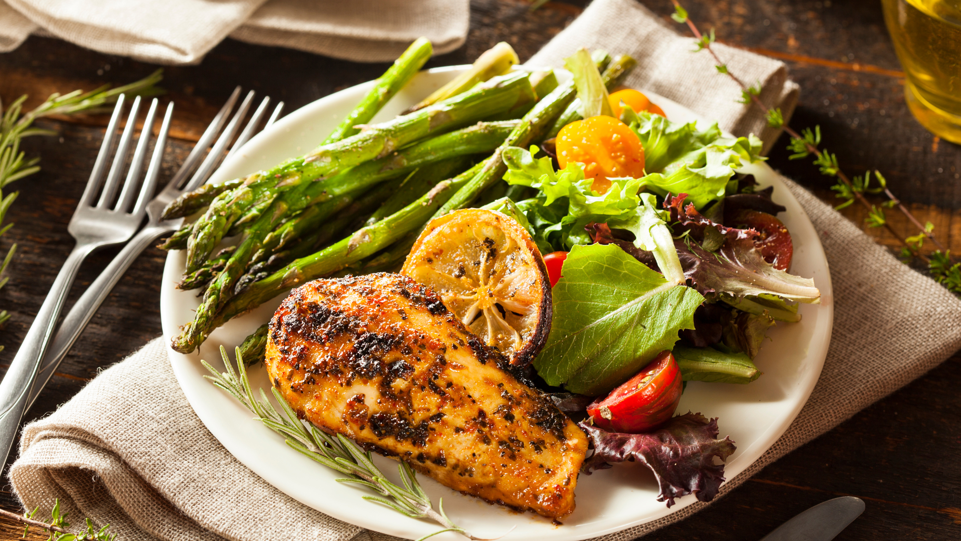 Healthy dinner ideas Lemon herb grilled chicken