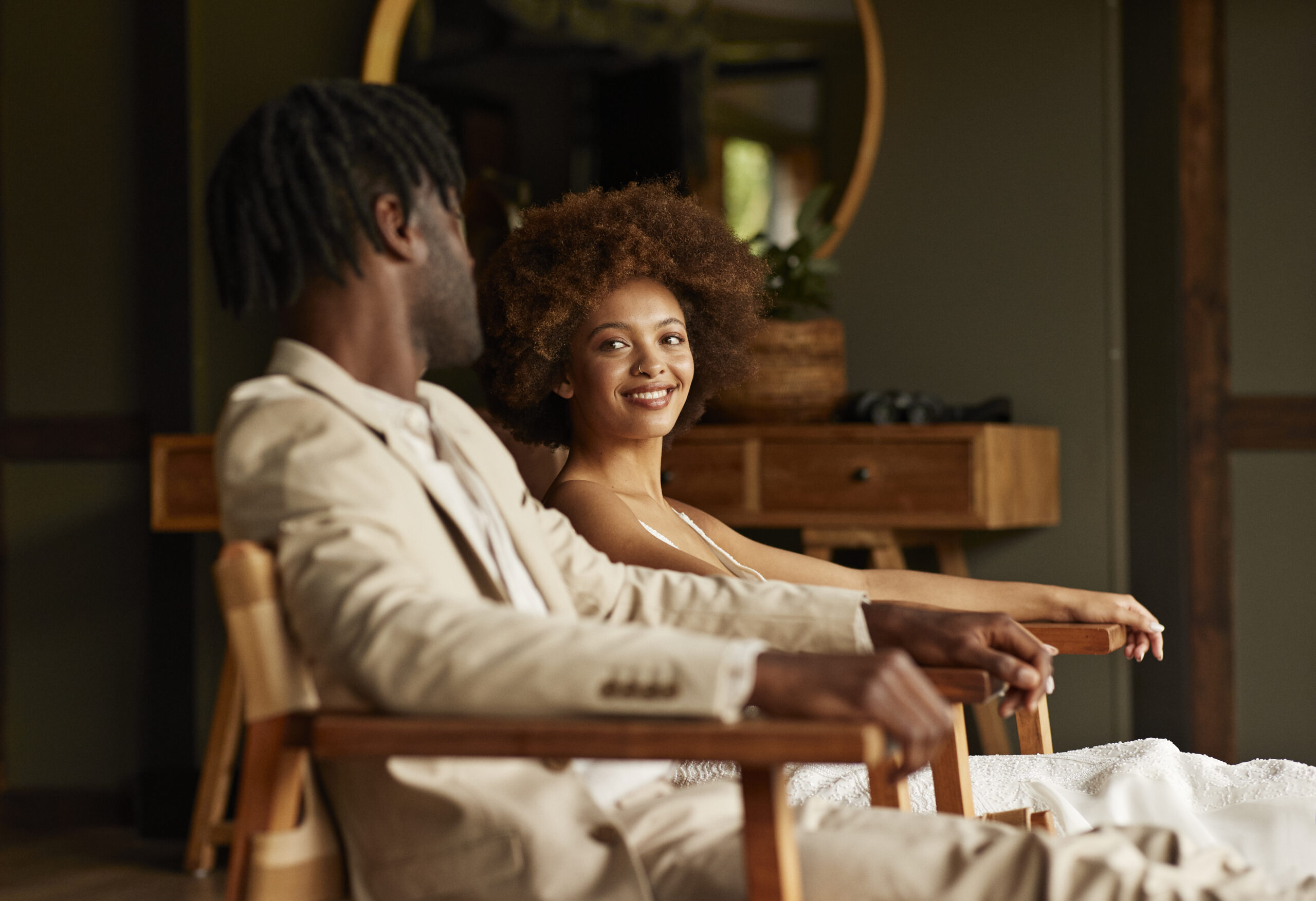 couple in summer house