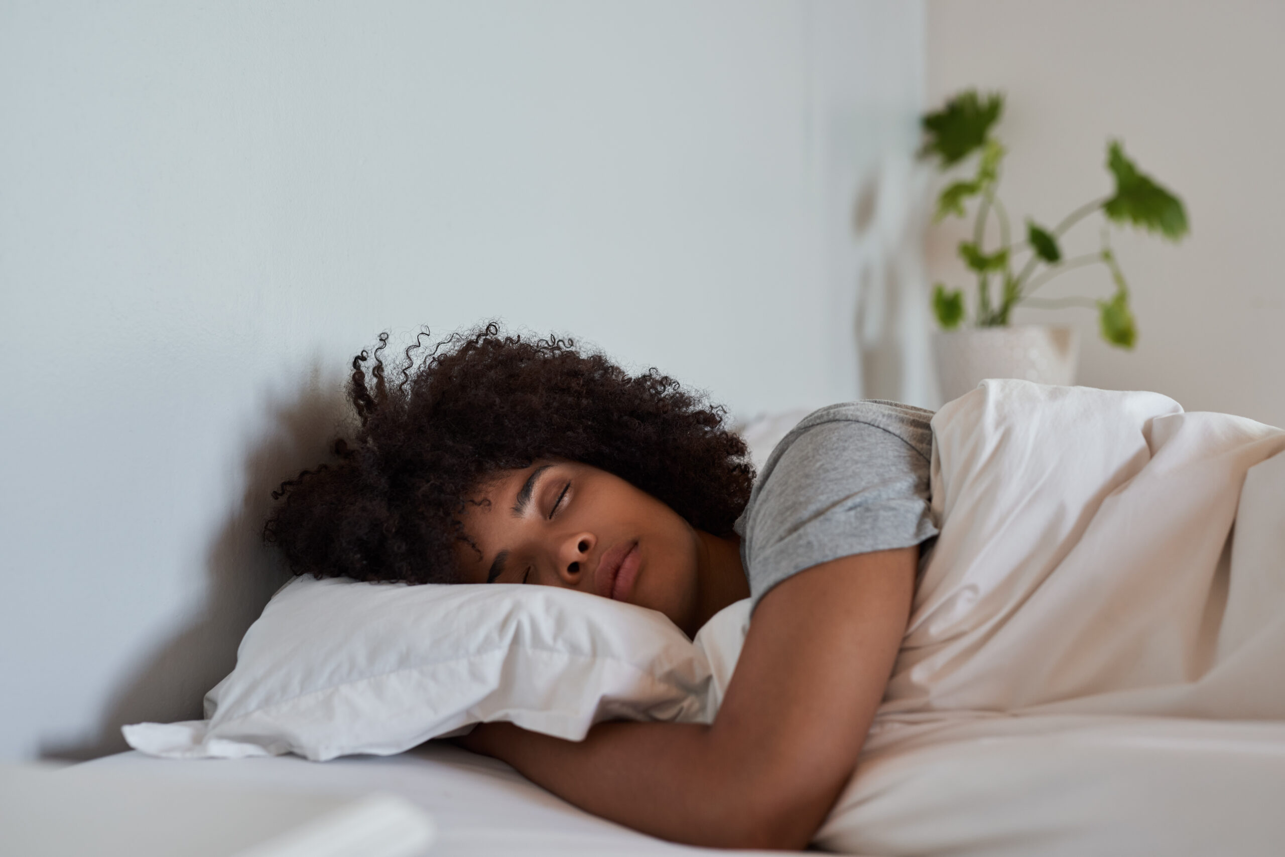 woman in bed sleeping