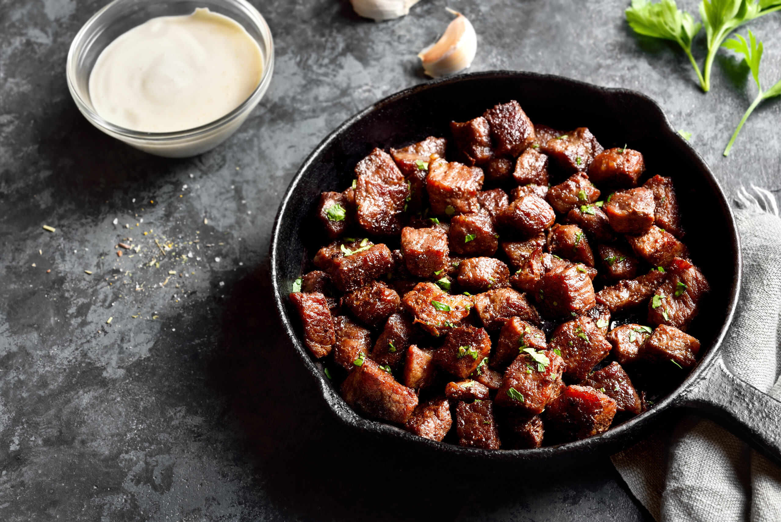 garlic butter steak bites