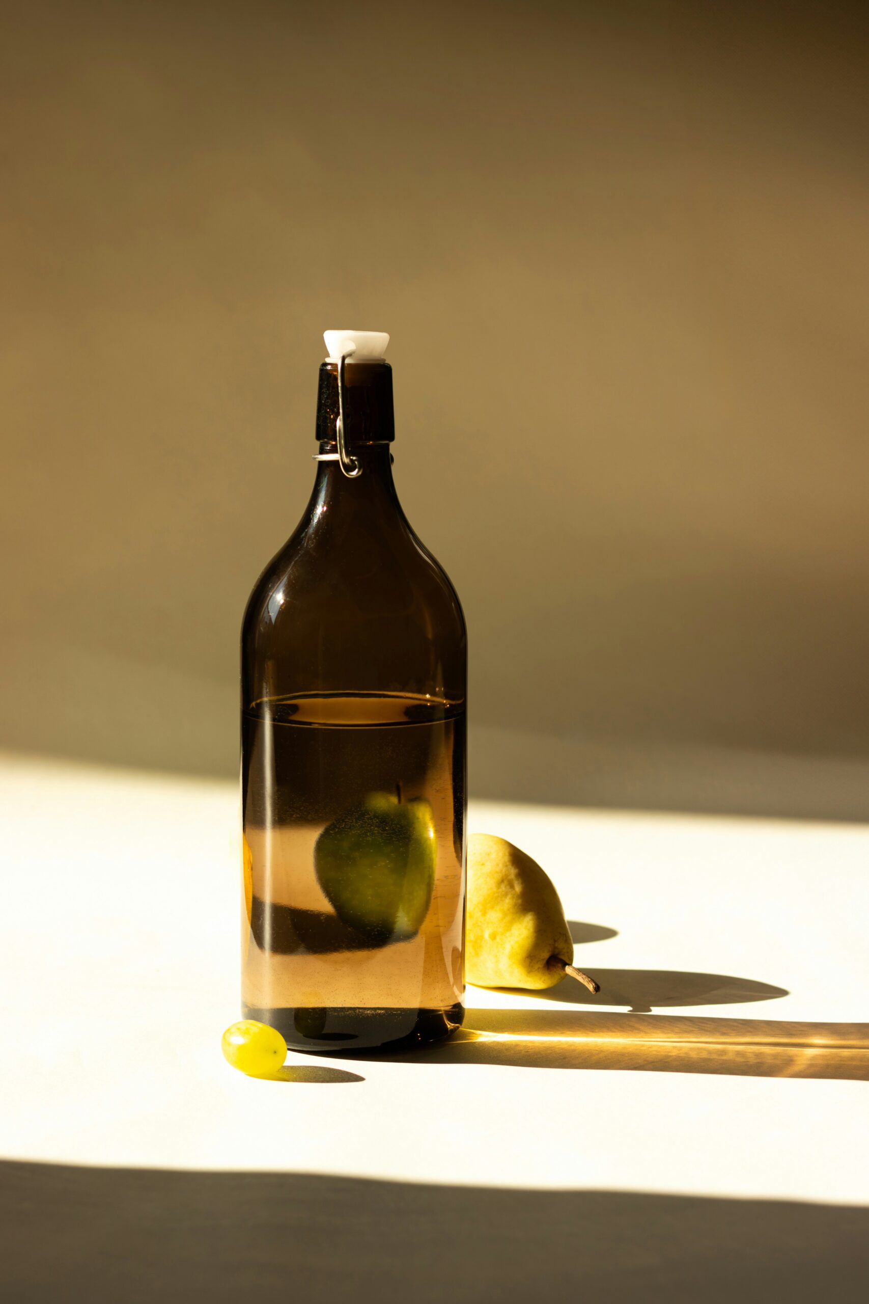 A dark bottle of cooking oil