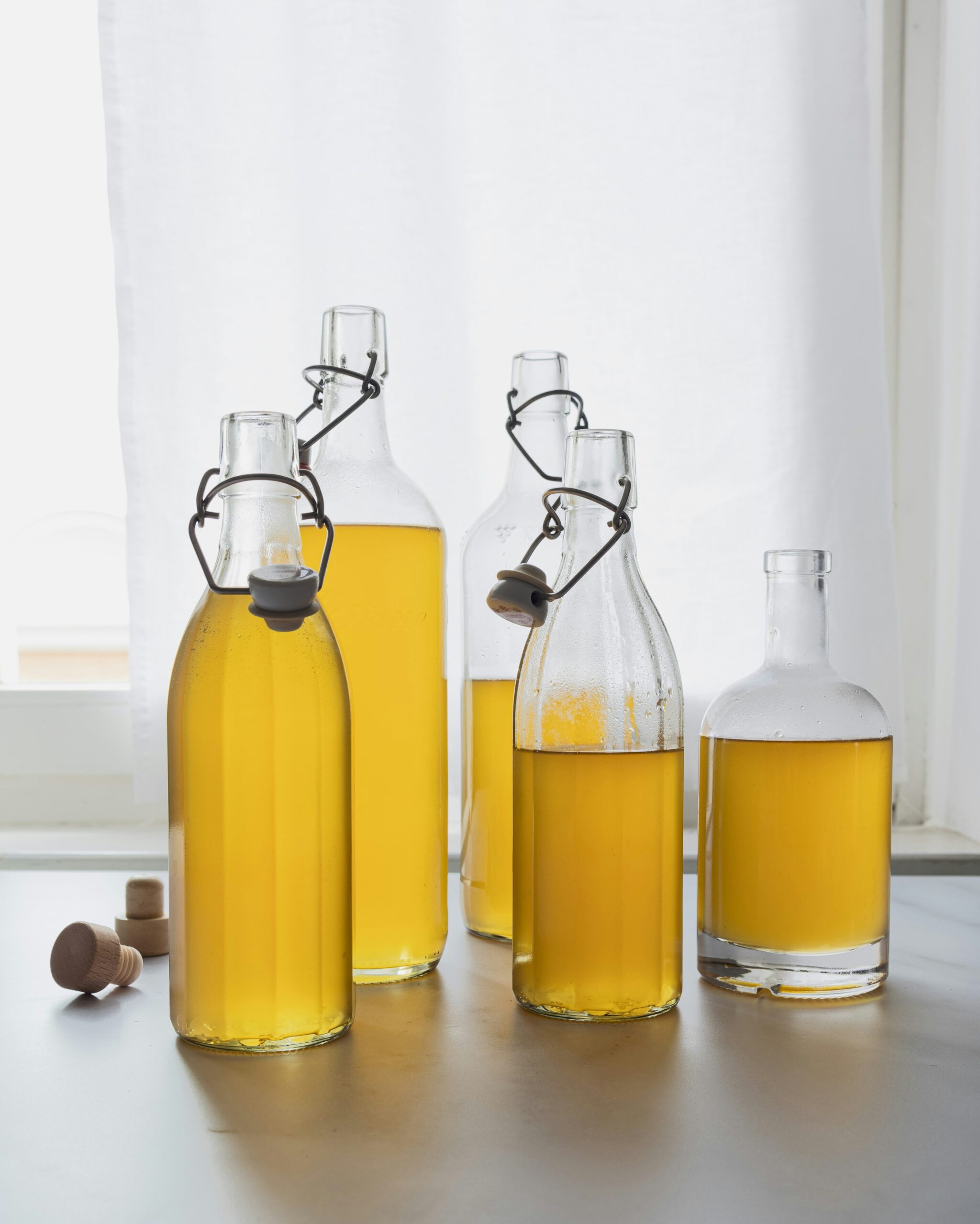 A set of oil decanters