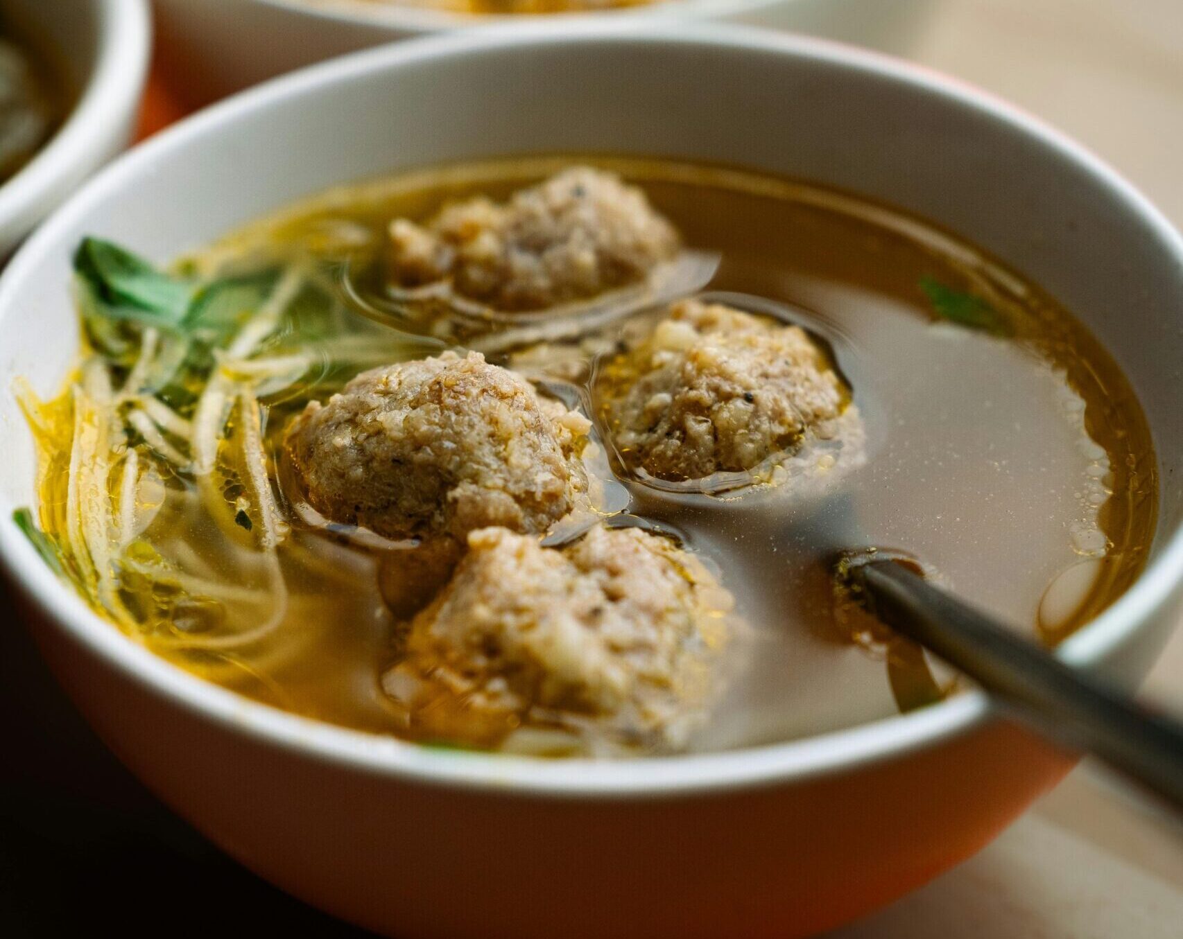 a meatball based soup