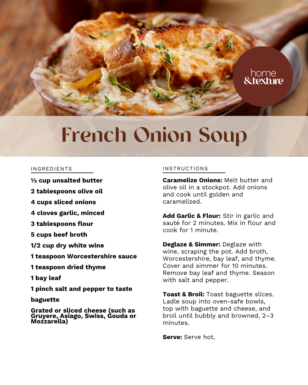 French Onion Soup Recipe