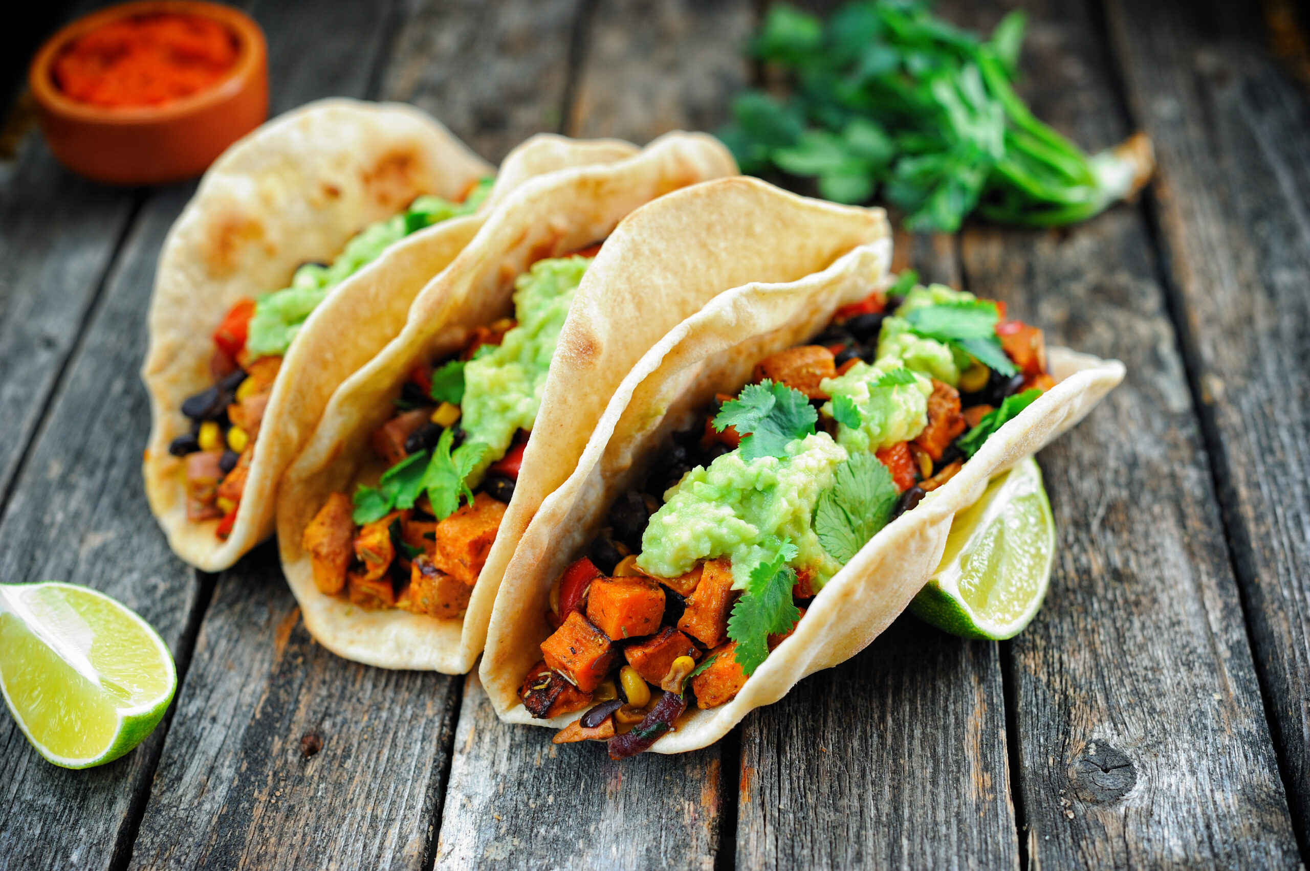sweet potato and black bean tacos