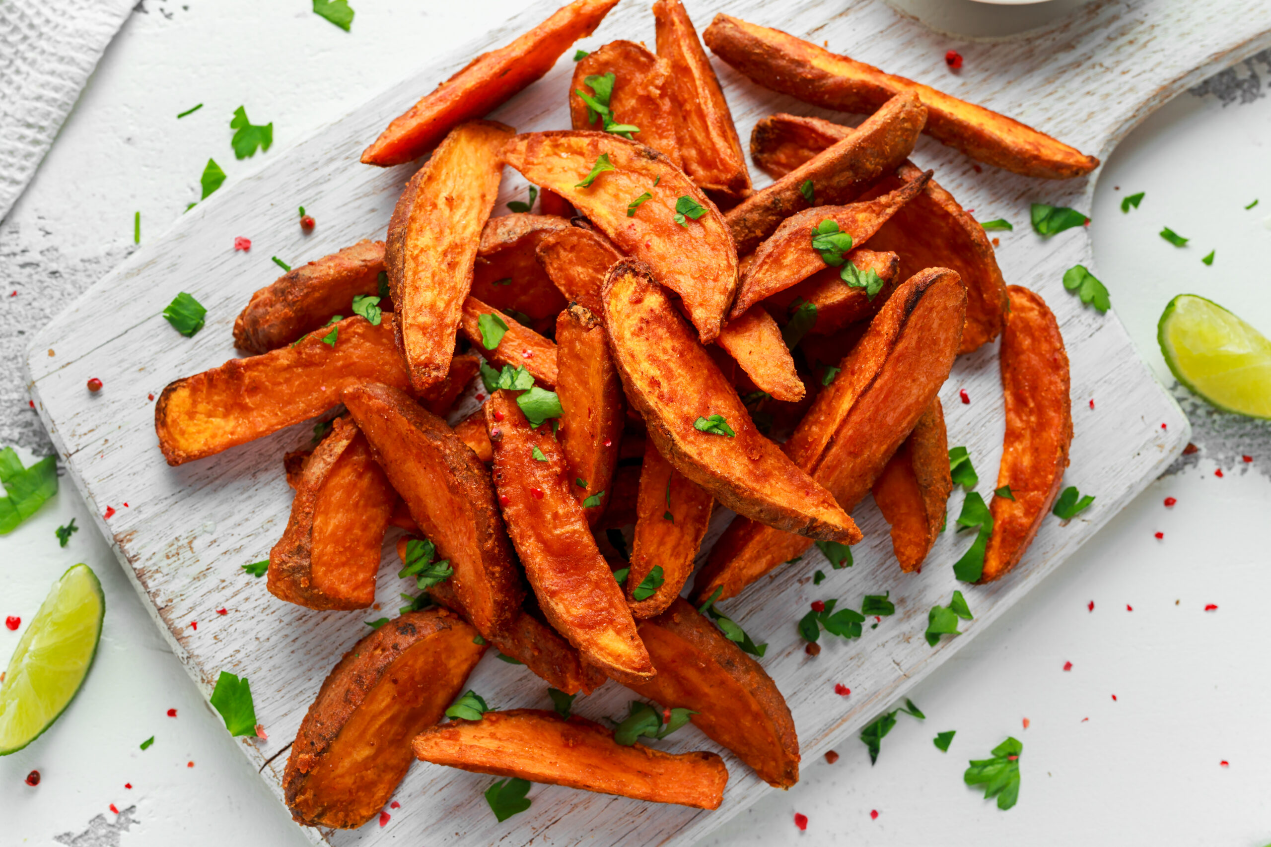 crispy sweet potato wedges