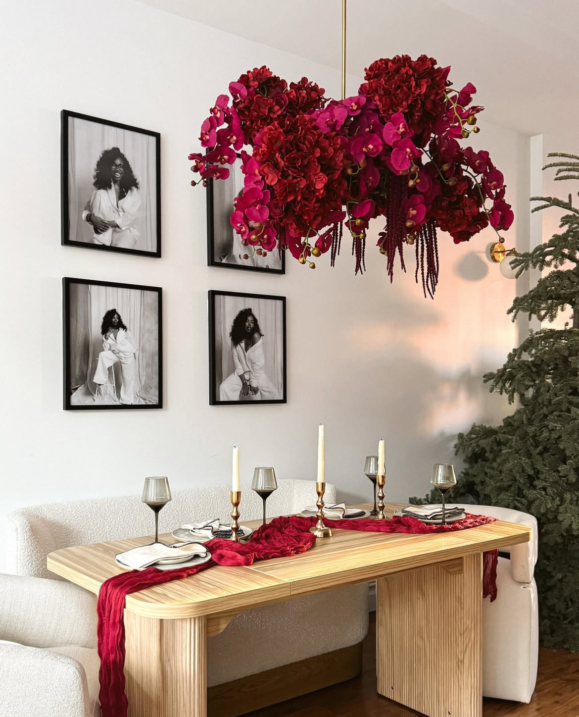 Floating floral installation