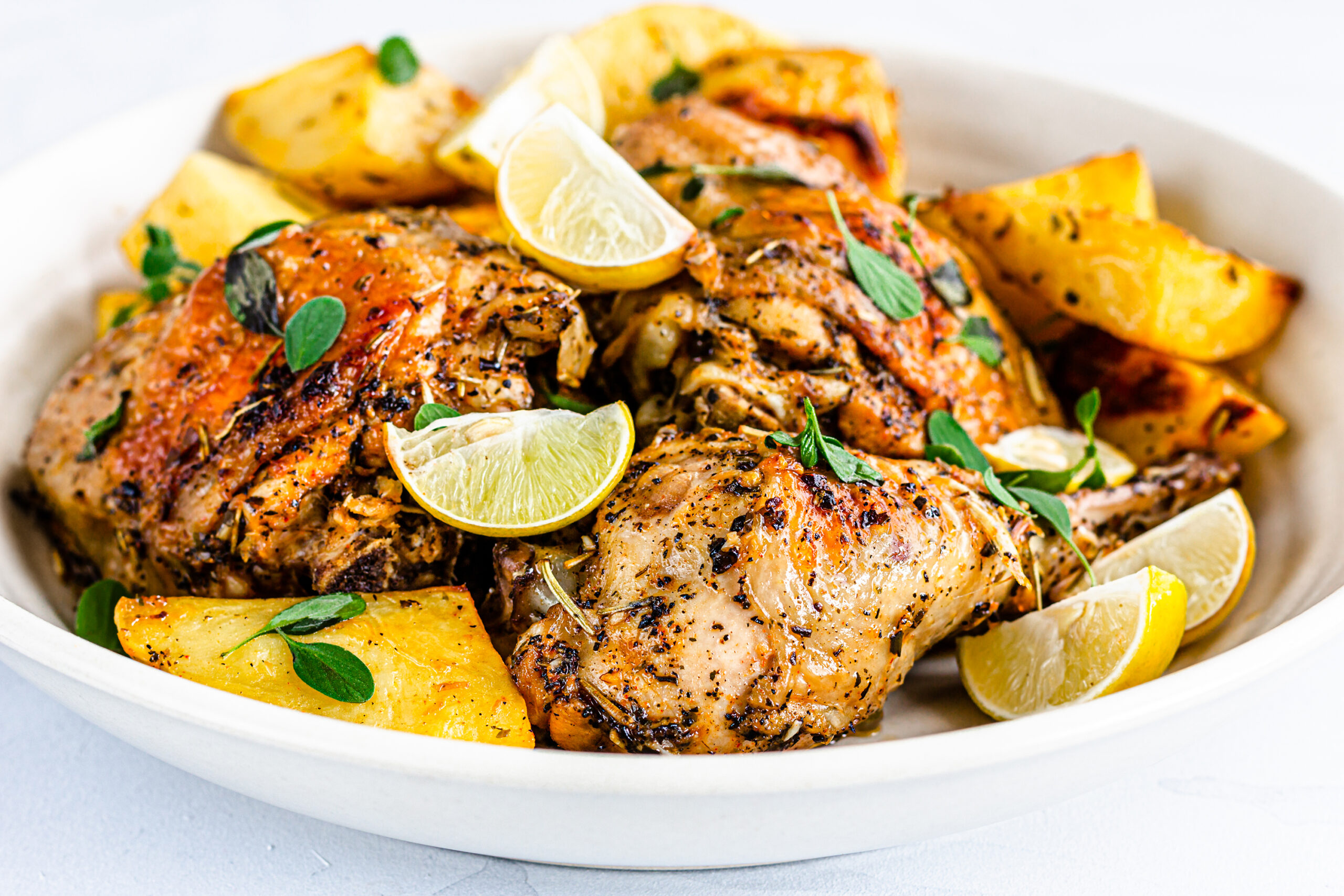 Greek chicken and potatoes