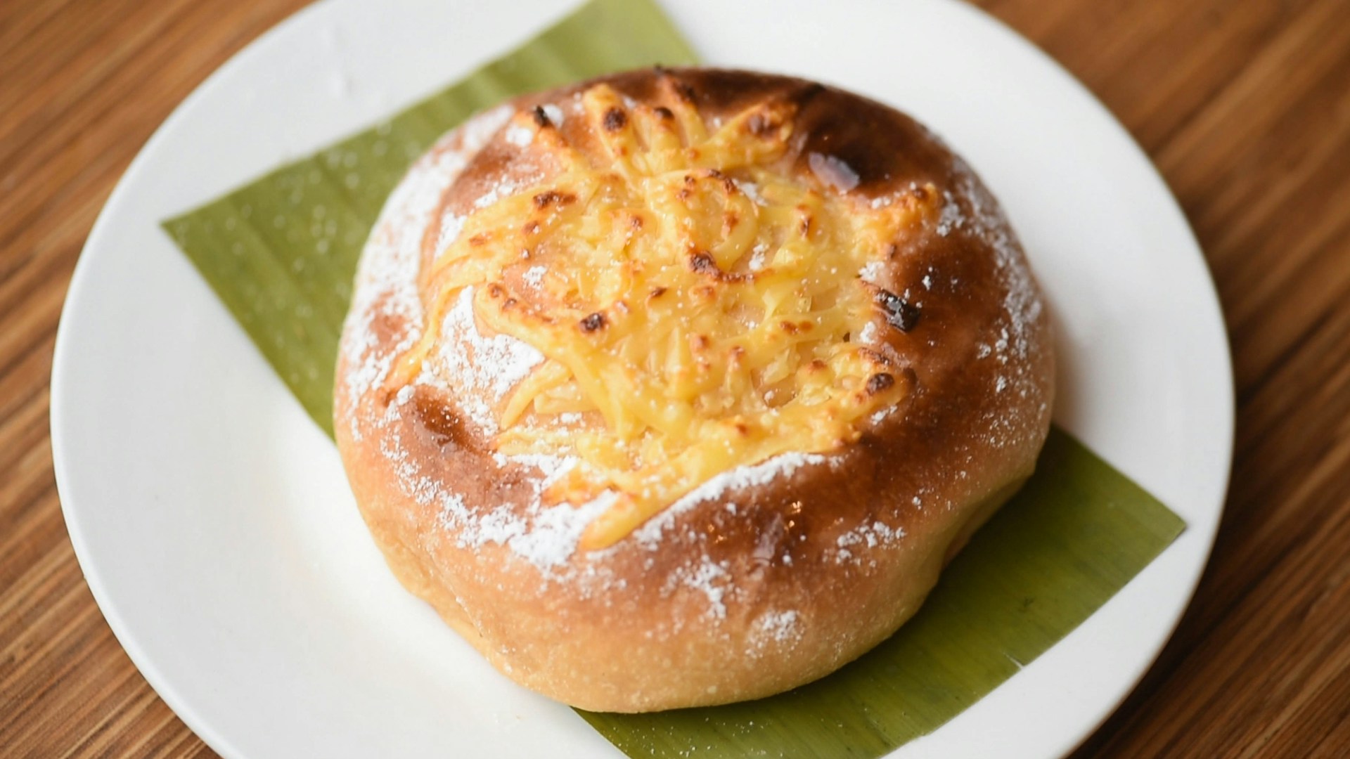 Cheese bread on a plate